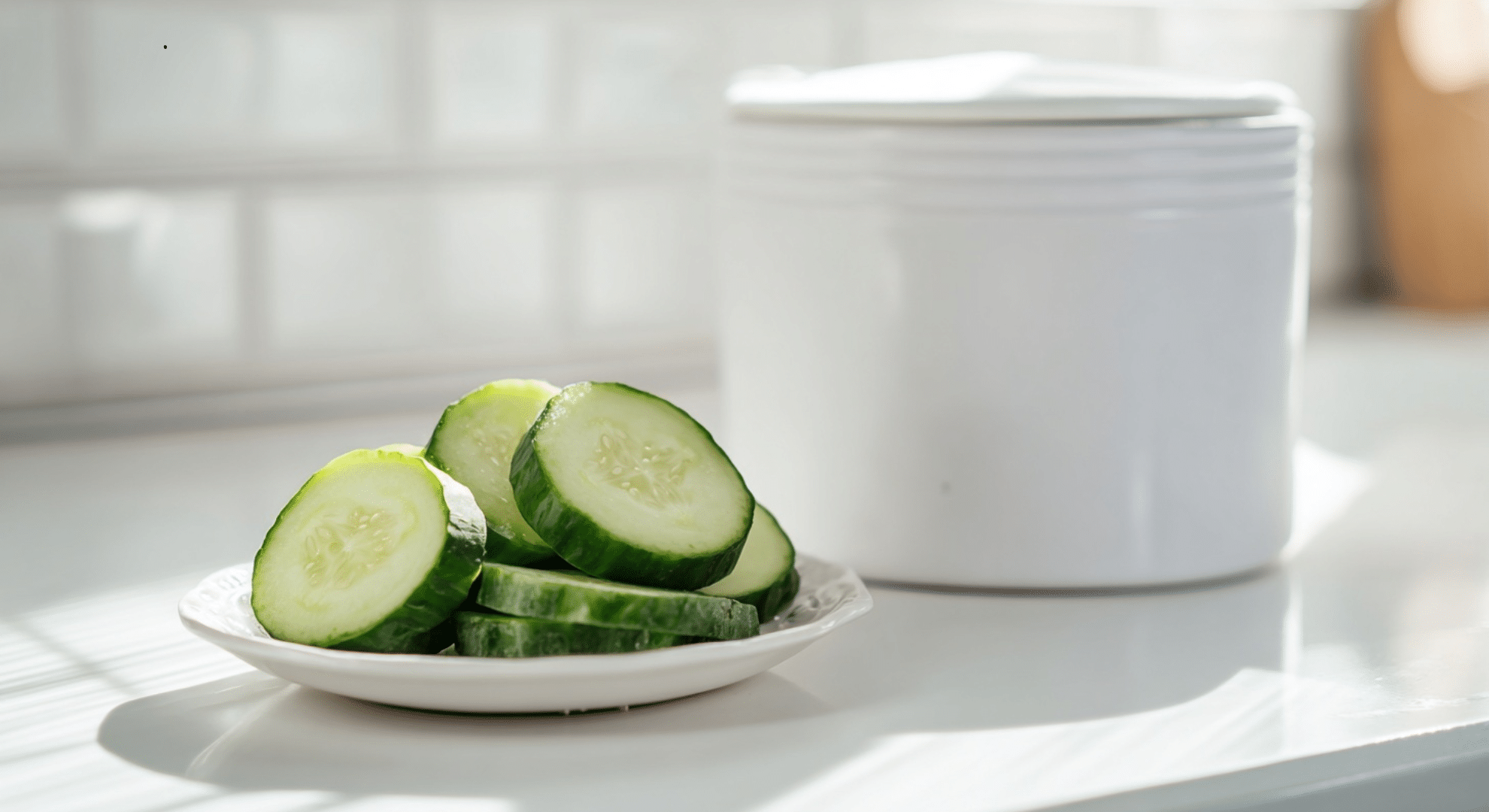 cucumber slices as a fly deterrent