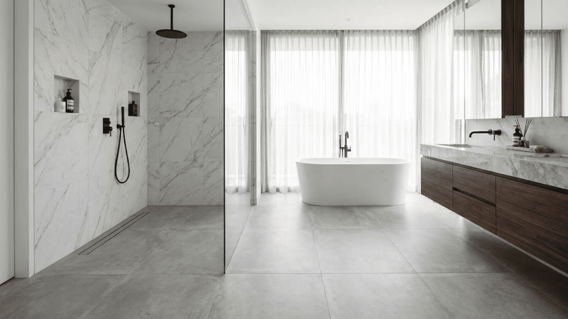 curbless shower design