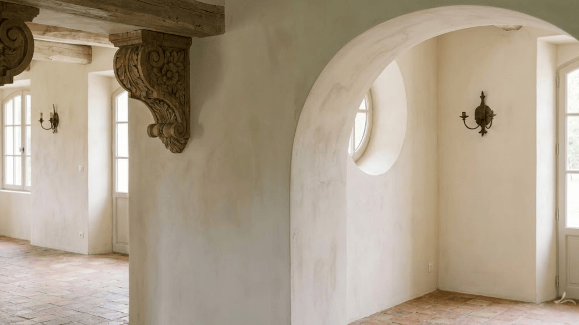 curved and ornate architectural details