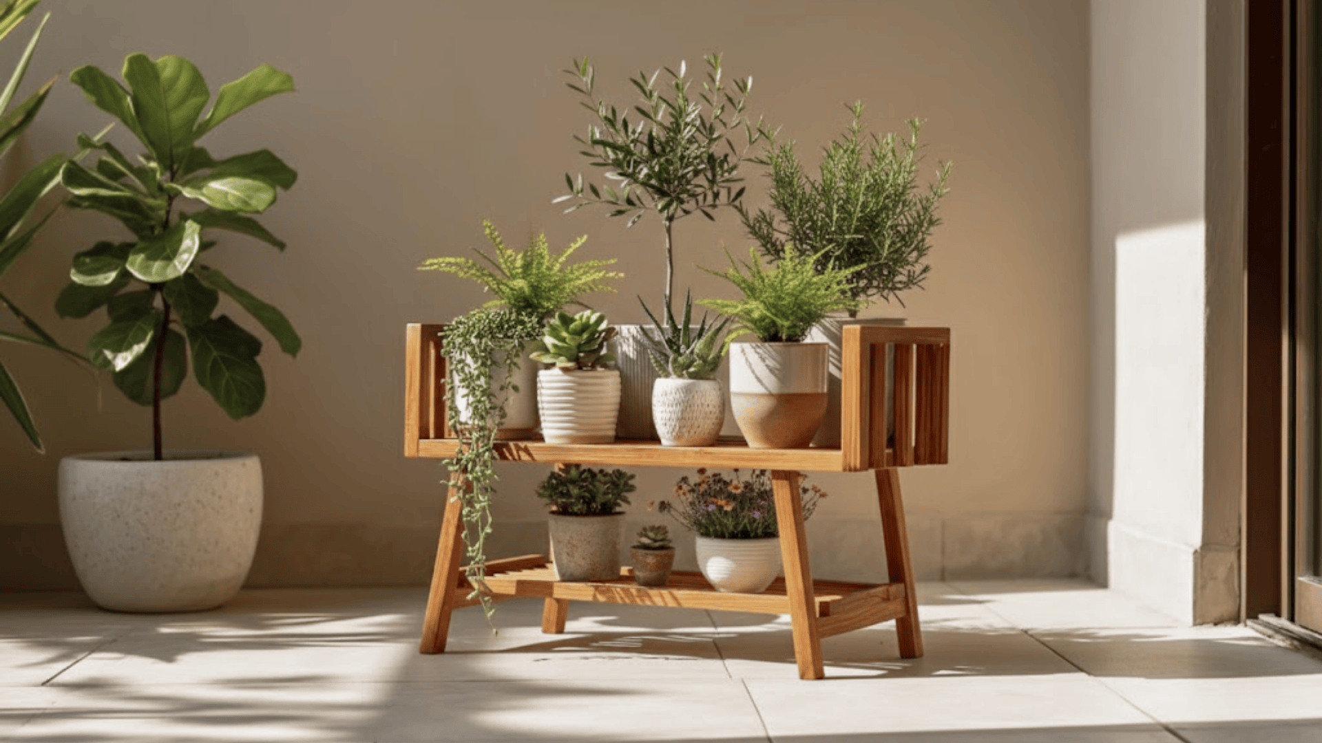 diy plant stand outdoor