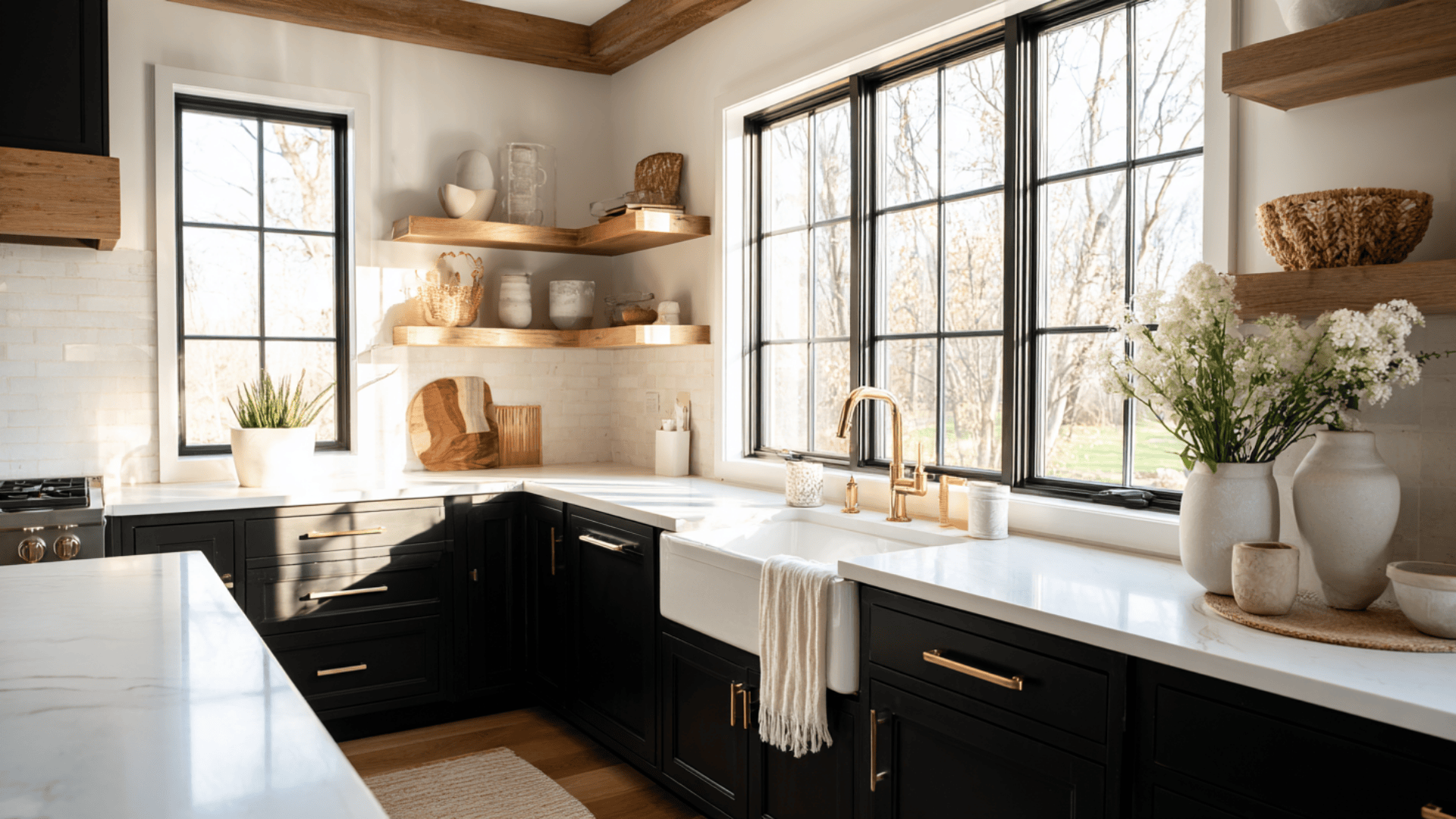 farmhouse black kitchen cabinet ideas and tips