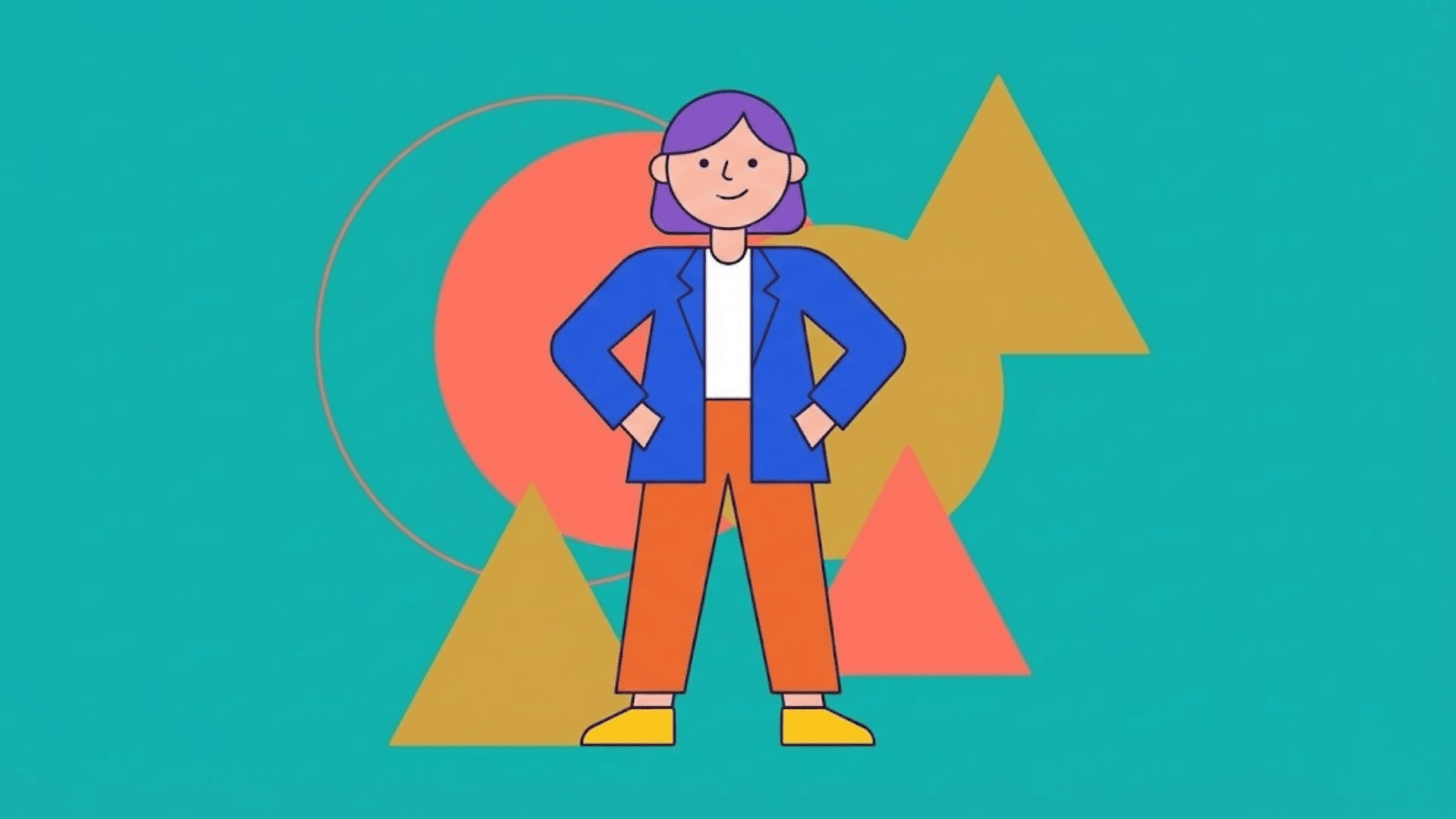 flat vector cartoon style