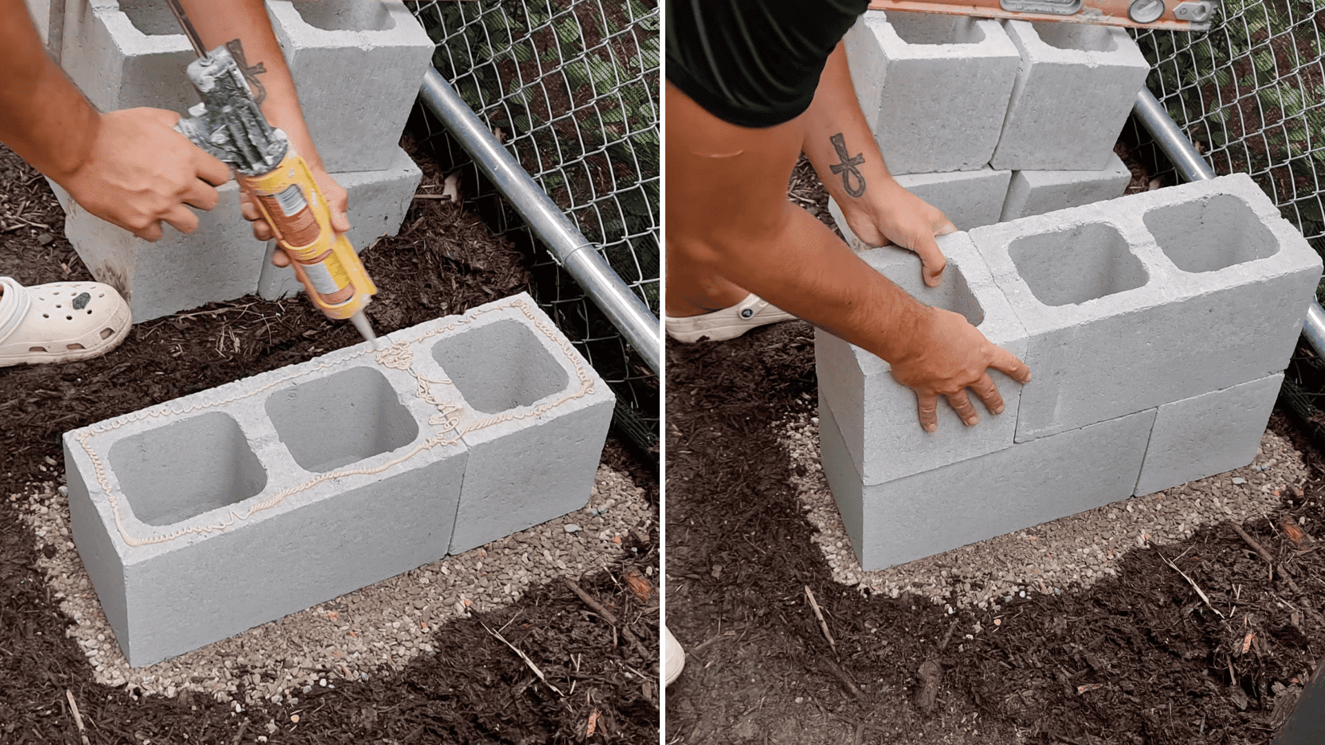 glue and stack the next rows stagger them for strength