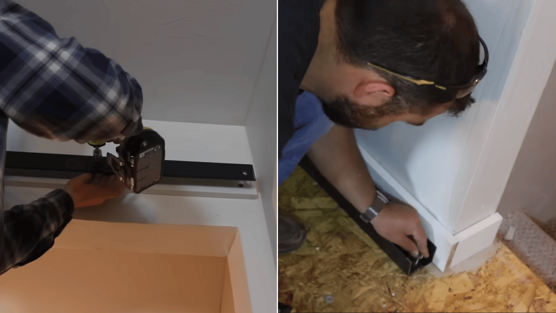 hang the door add stops and install floor guide