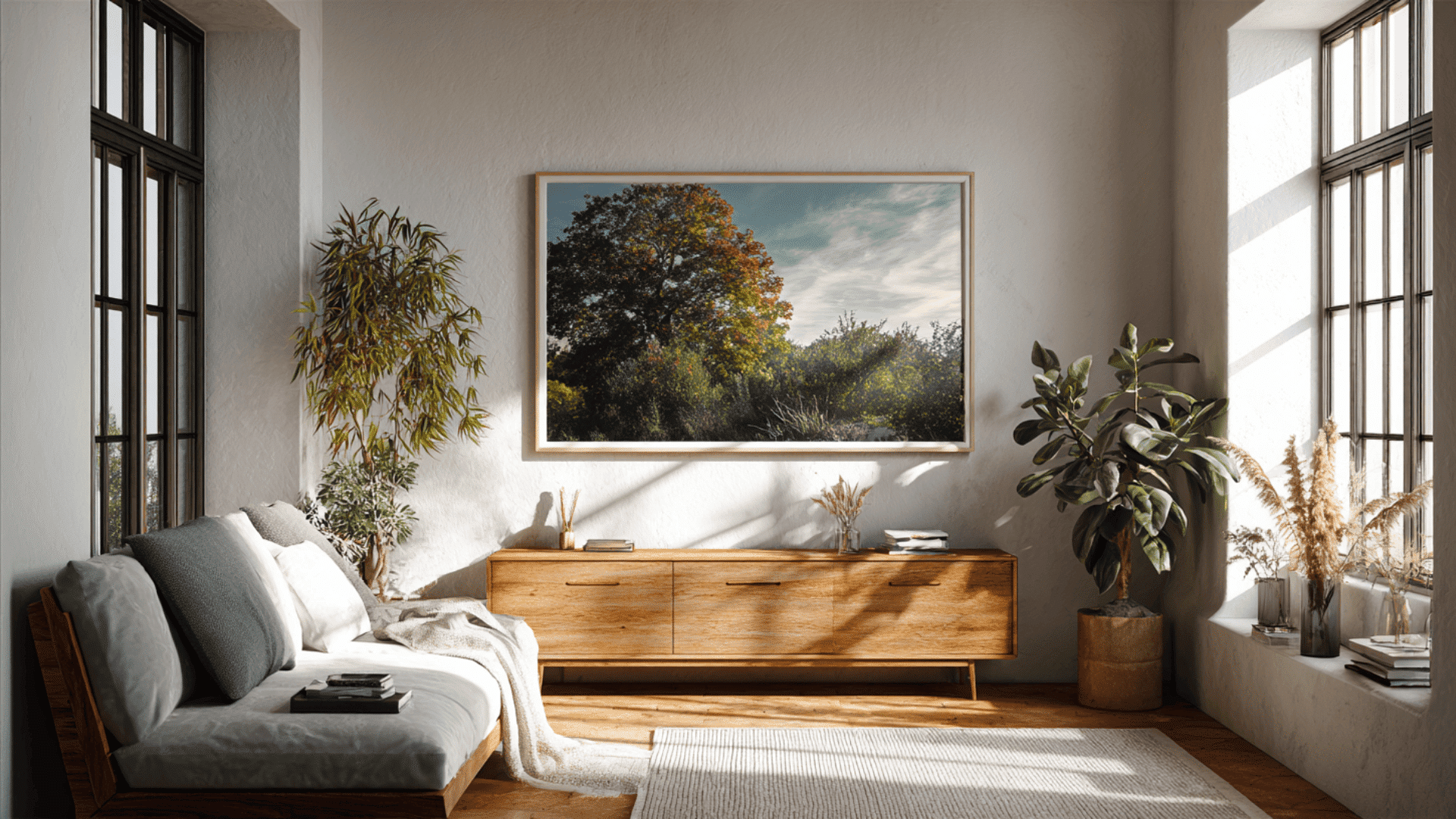 how high to hang large or oversized art