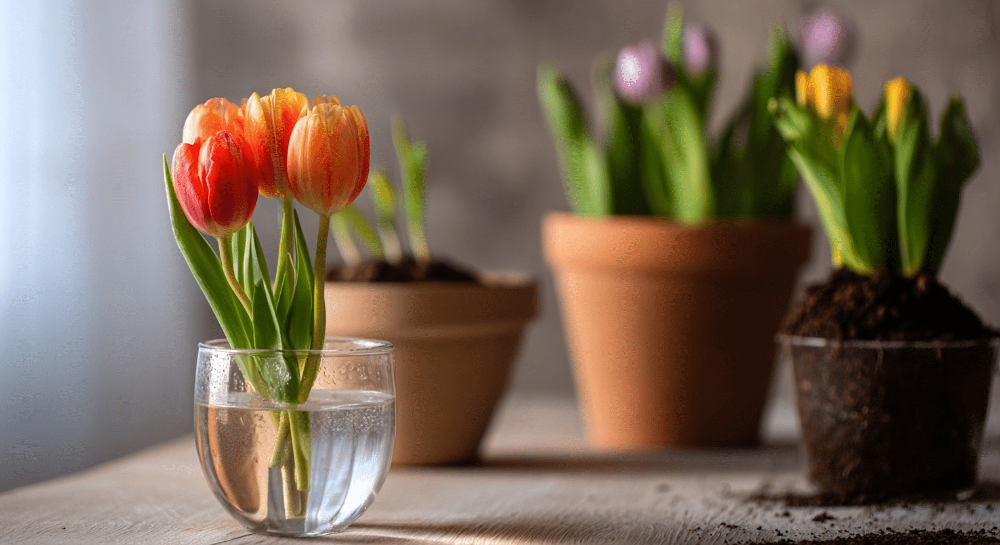 how to take care of tulips based on their setup