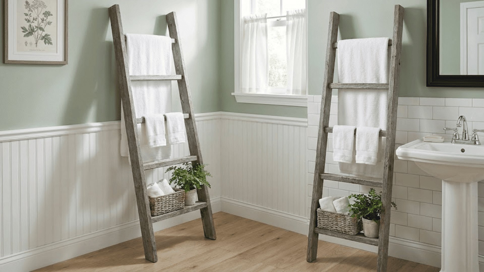ladder shelf for towels