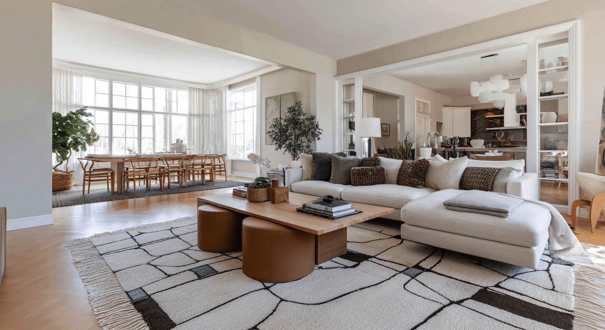 large area rug zoning strategy