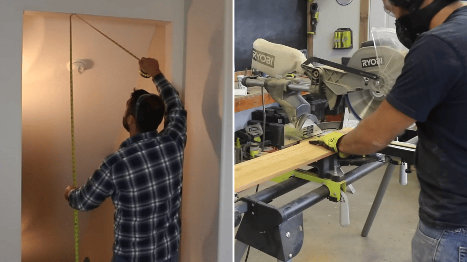 measure the opening and cut the main panel