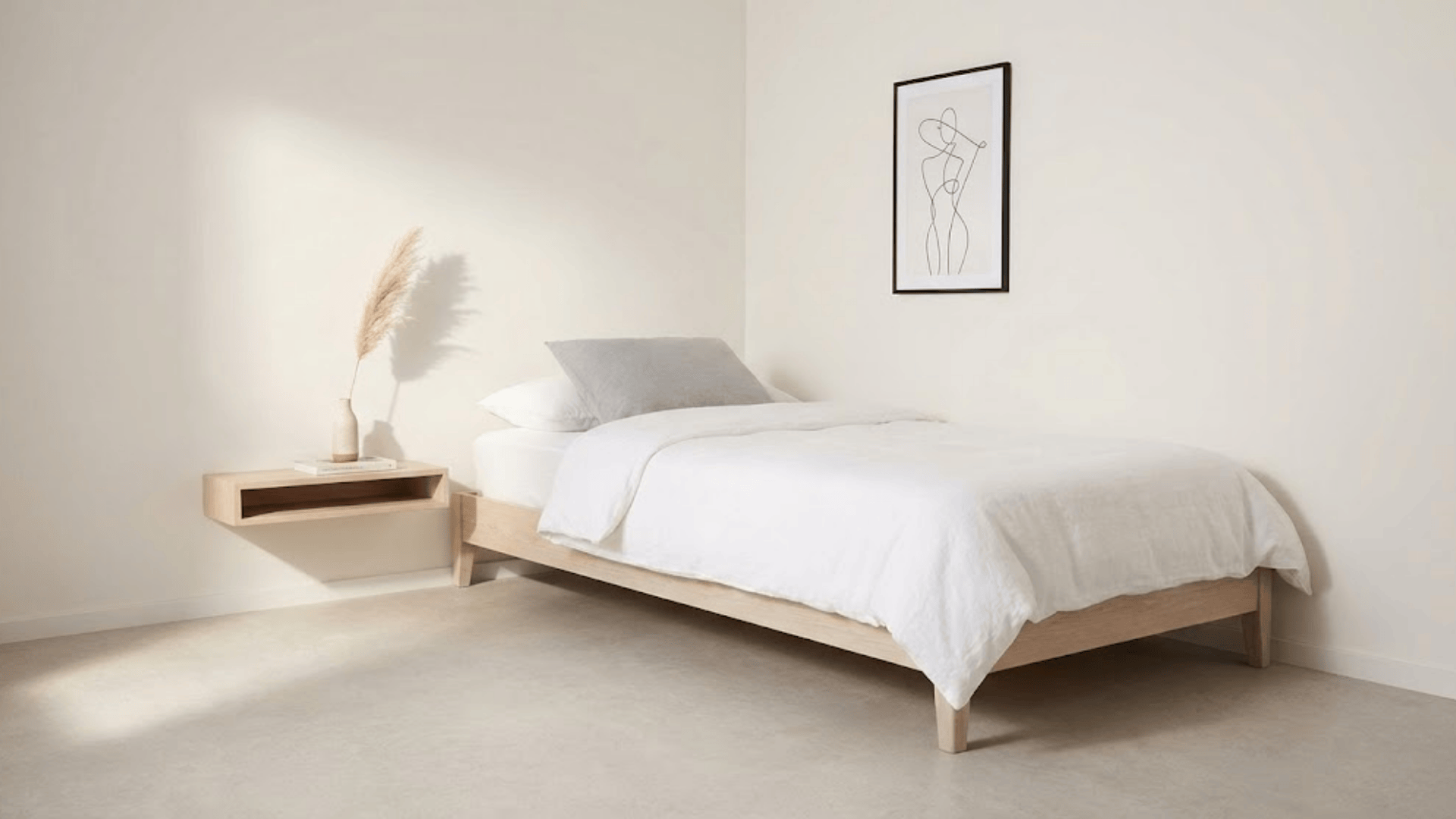 minimalist layout with reduced furniture