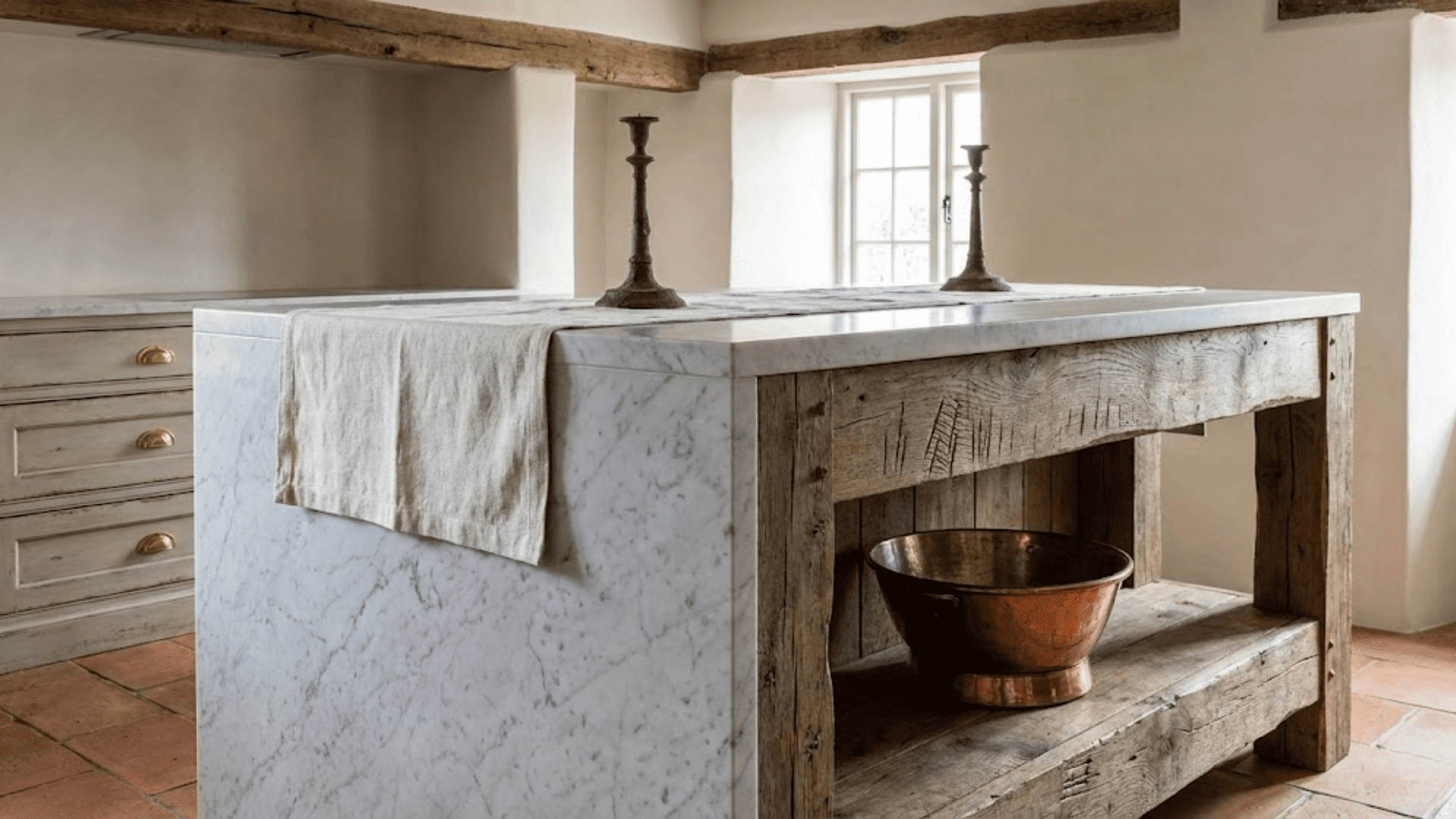 mix of refined rough textures