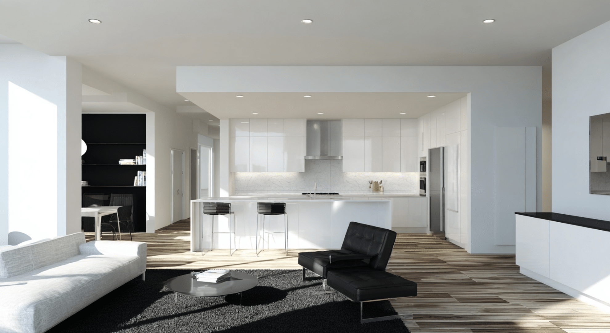 modern clean line open layout