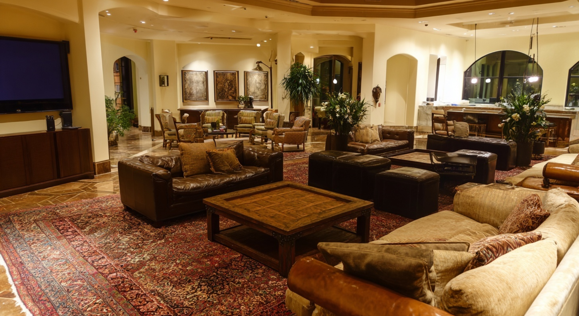 multiple seating areas for balance