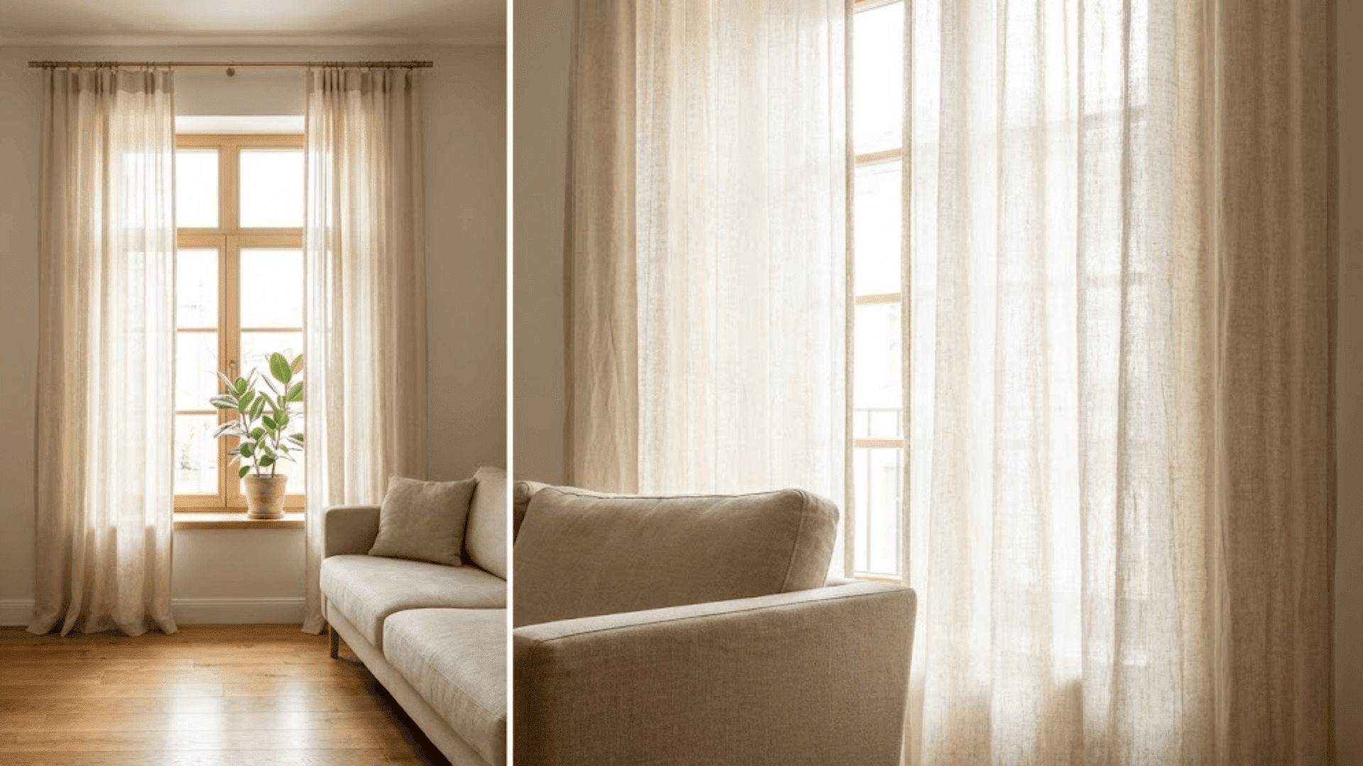 natural light paired with sheer curtains