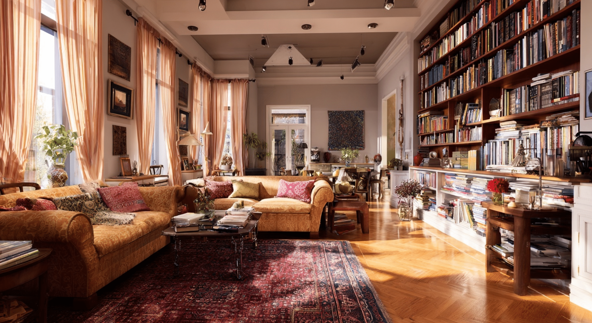 noise reducing open floor plan setup