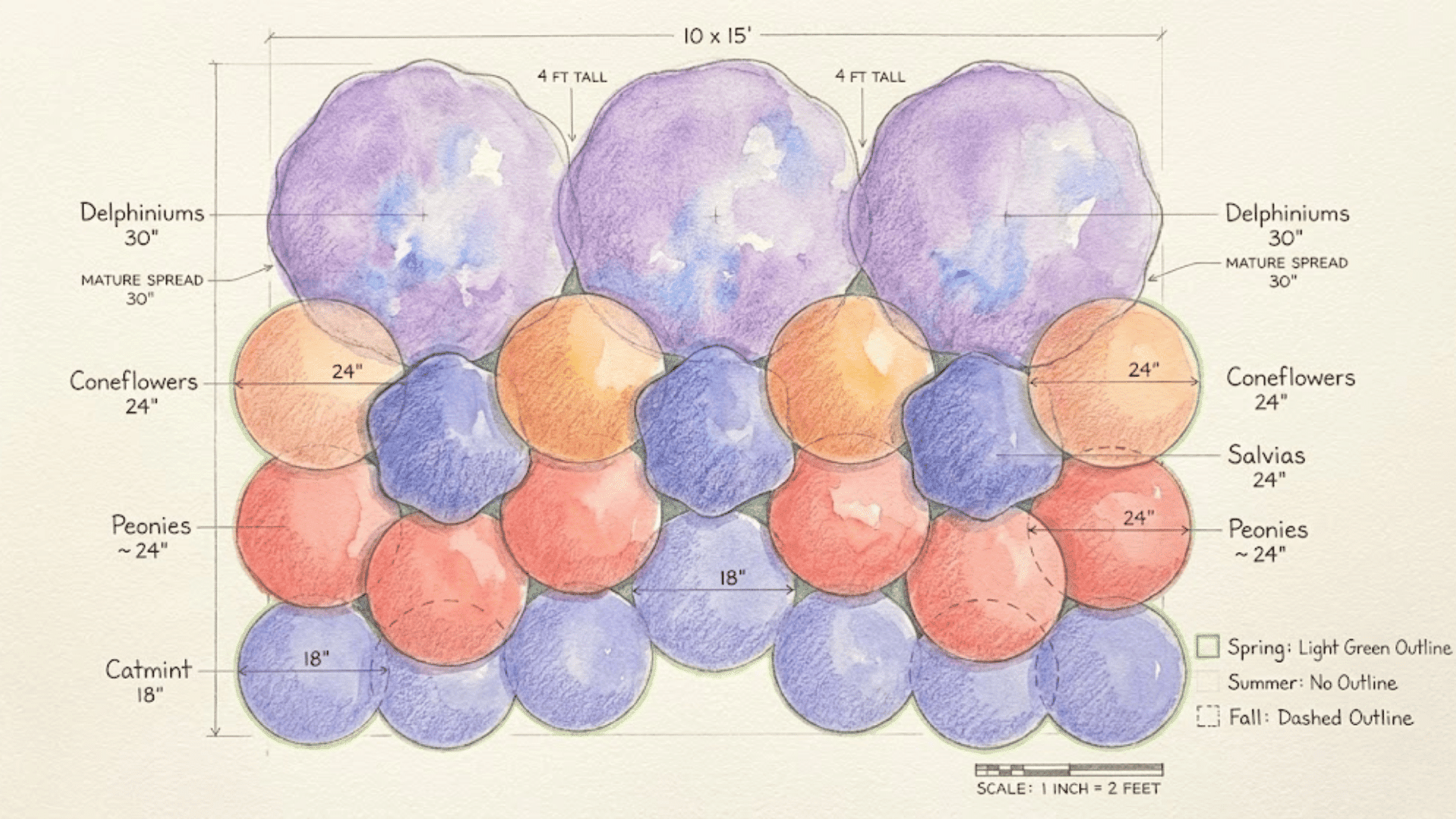 overhead plan with mature growth