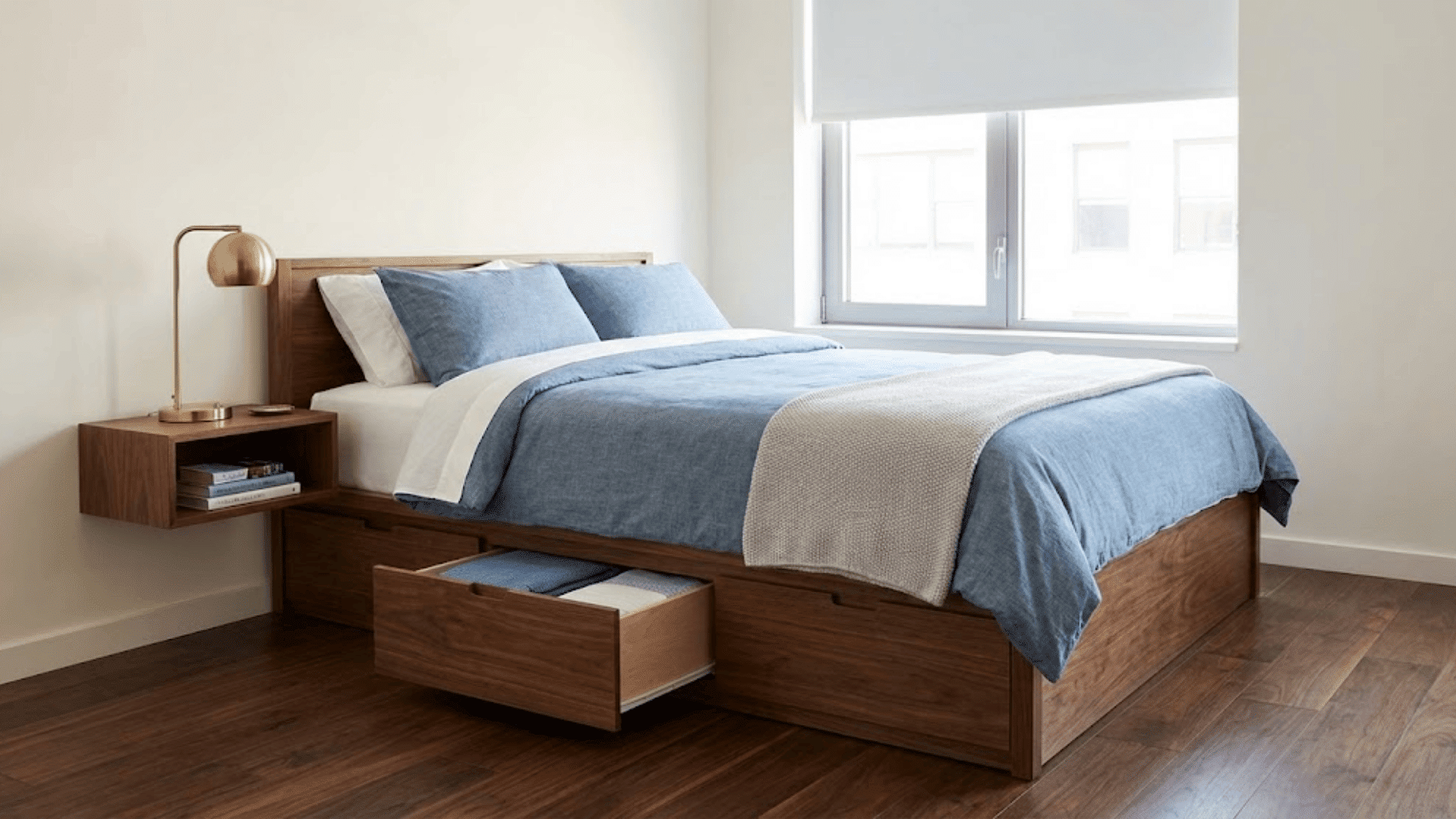 platform bed with built In storage