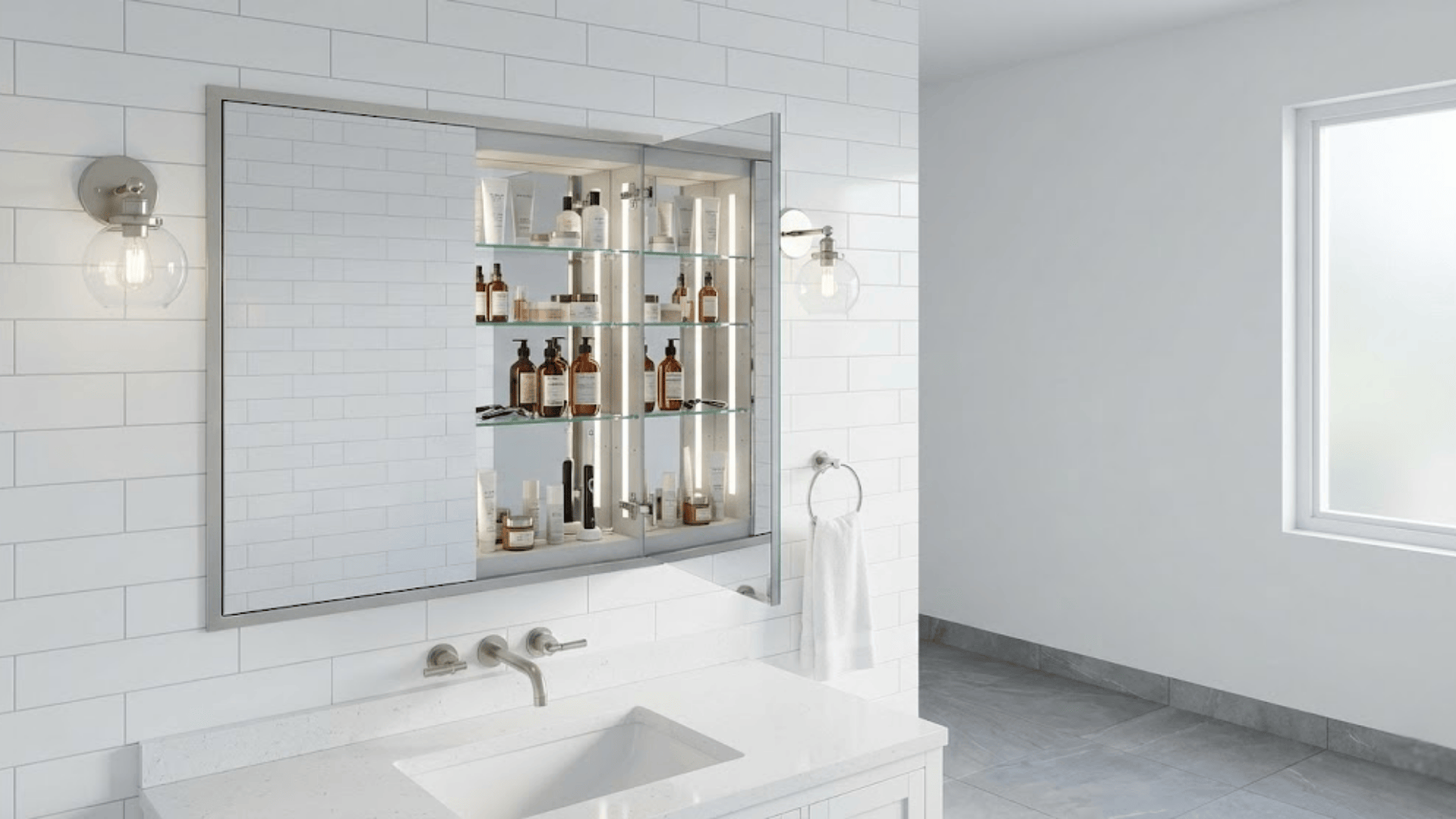 recessed medicine cabinet