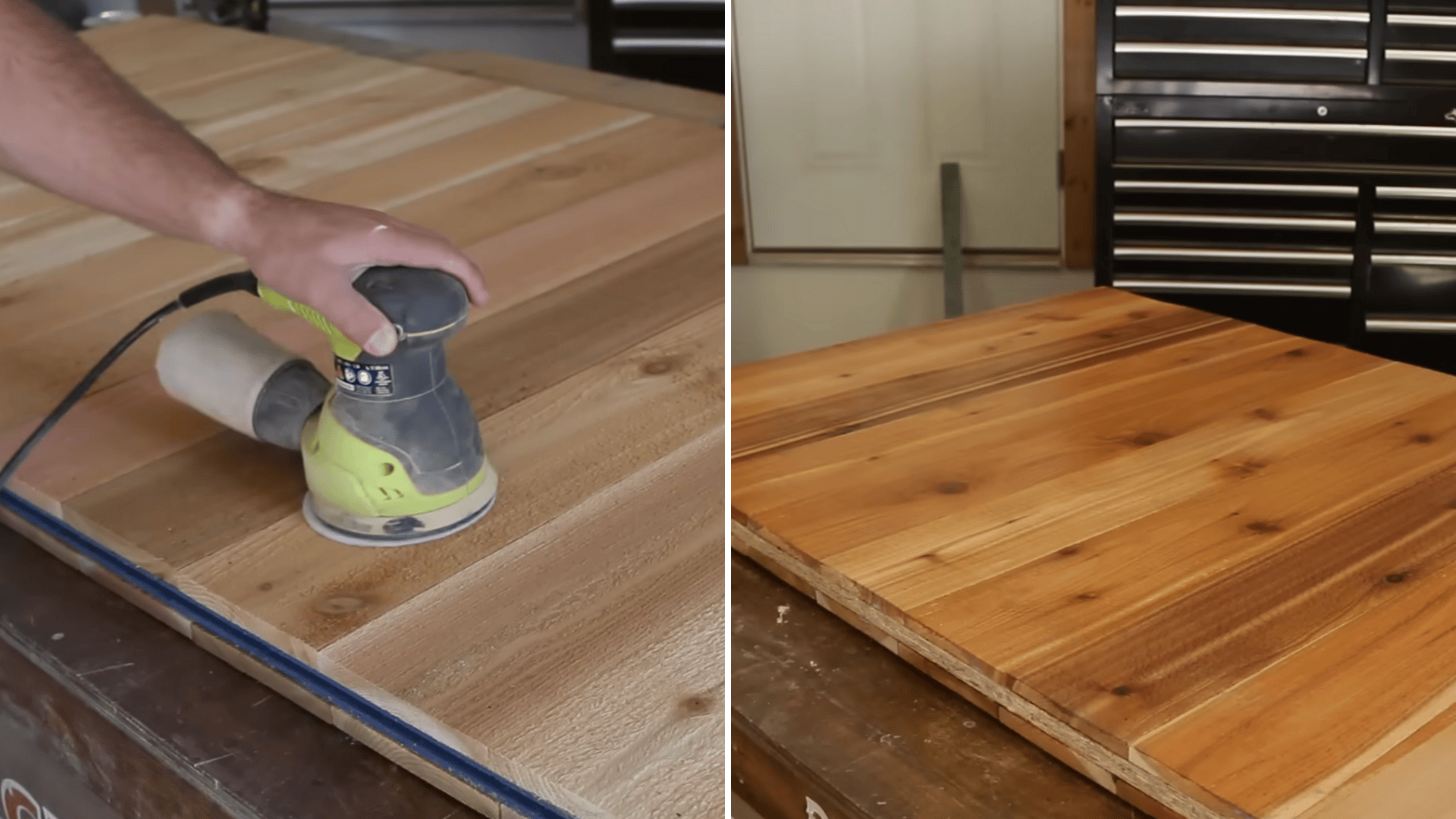 sand seal and clean up the door