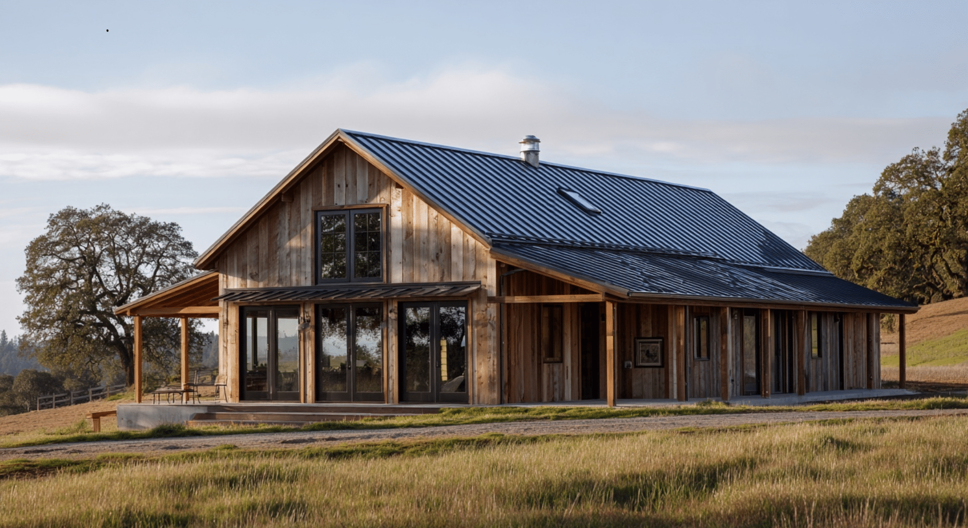 simple living with barn style homes