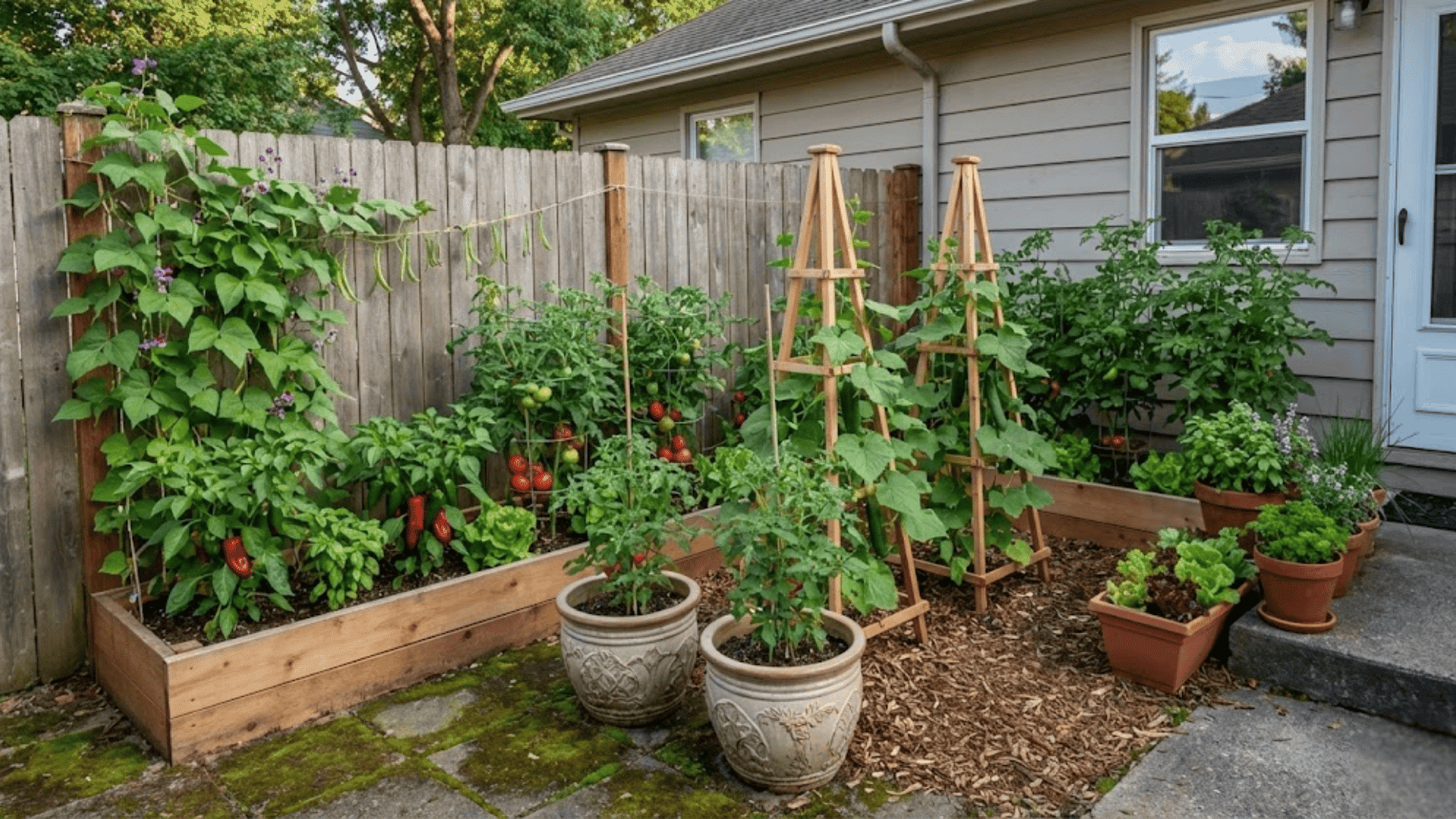 small backyard urban layout