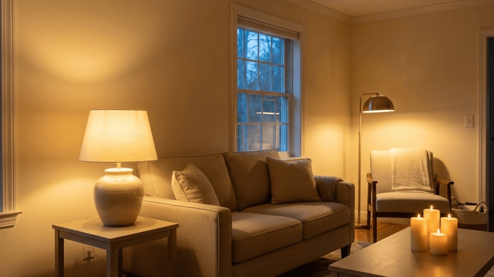 soft warm toned lighting instead of harsh overheads