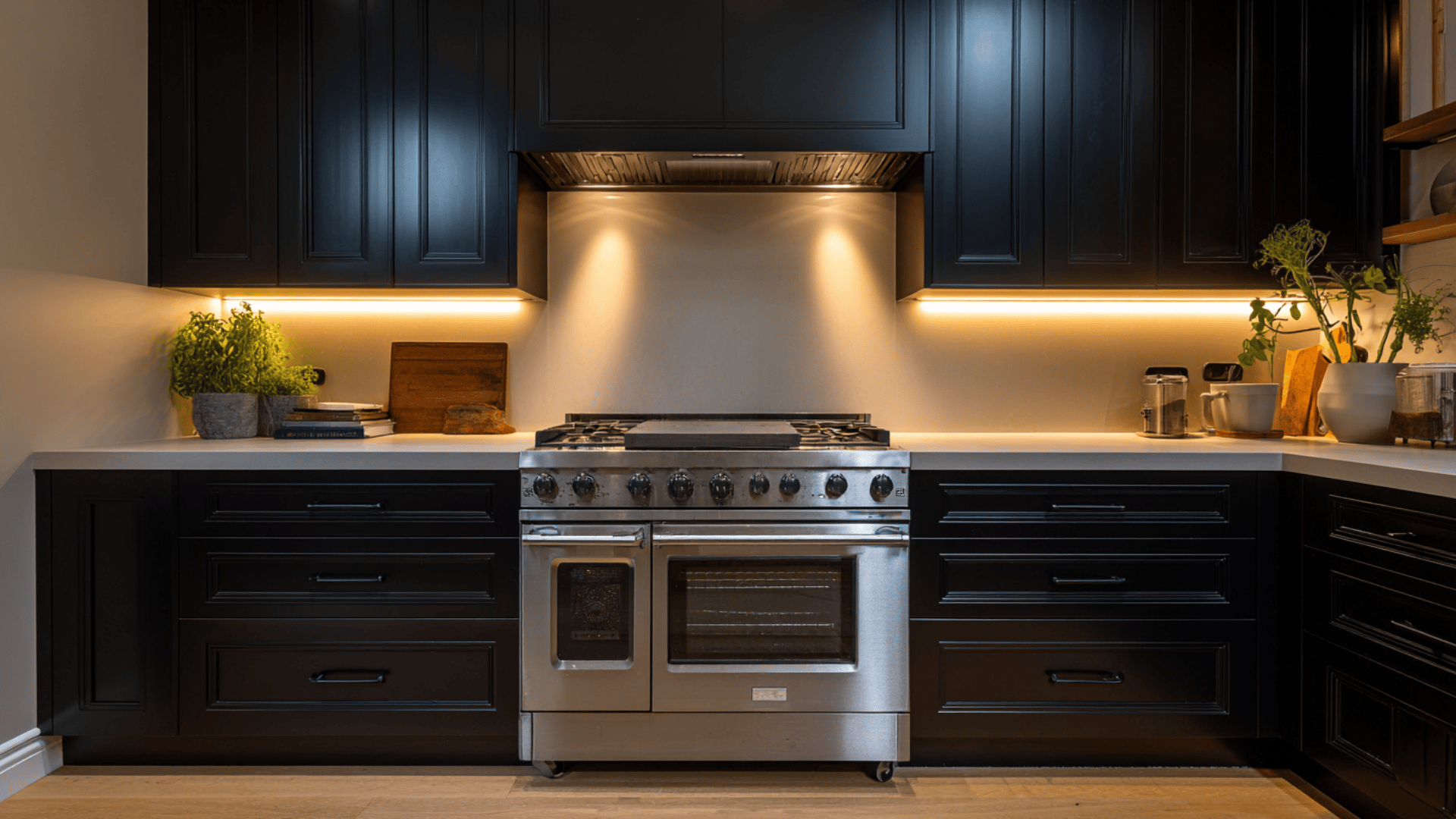 stainless steel range