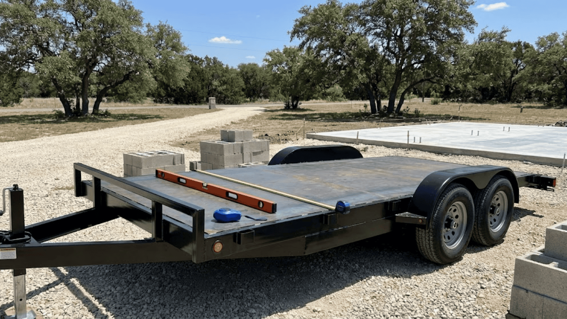 step 1 foundation or trailer setup