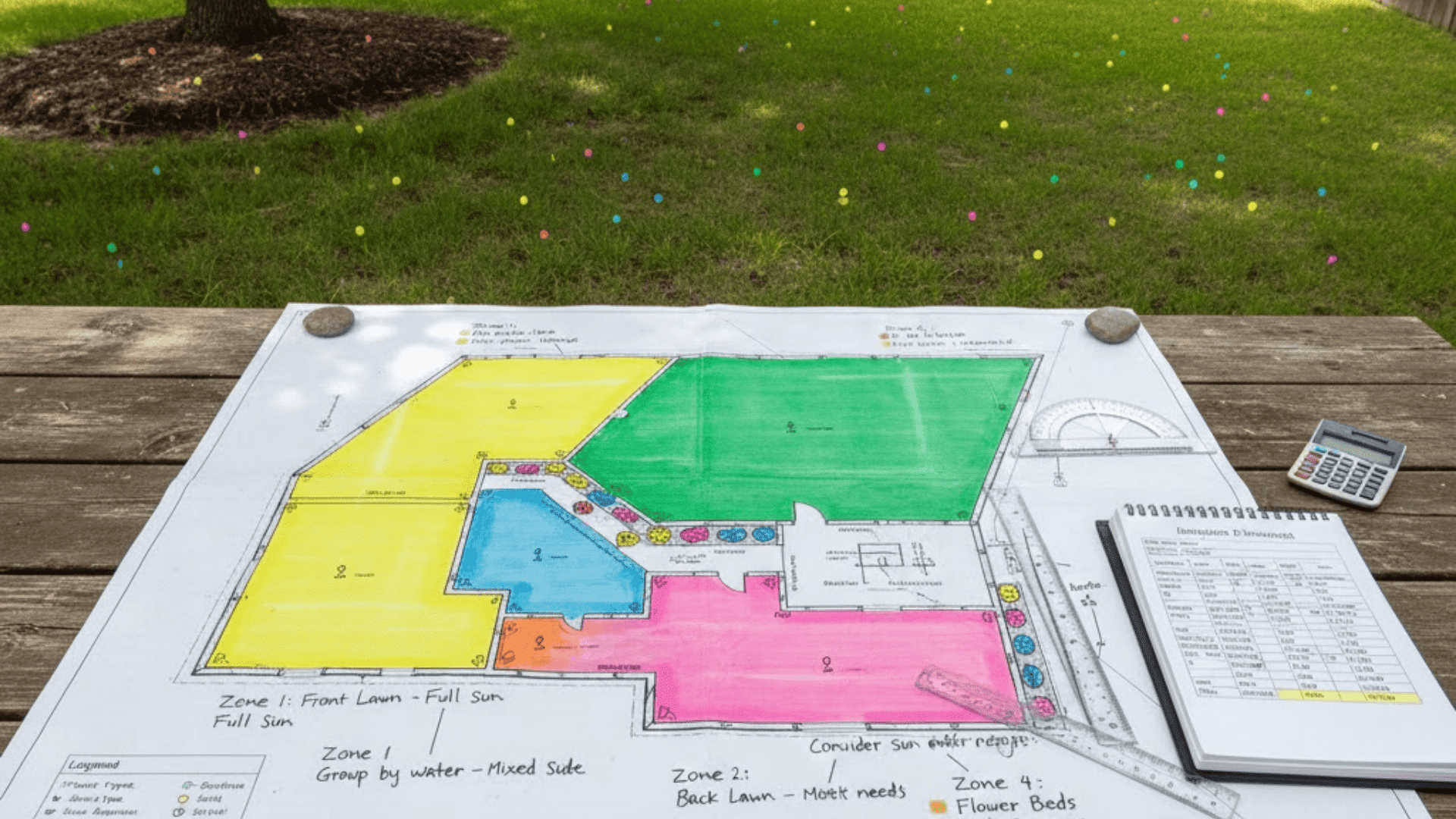 step 3 divide property Into irrigation zones