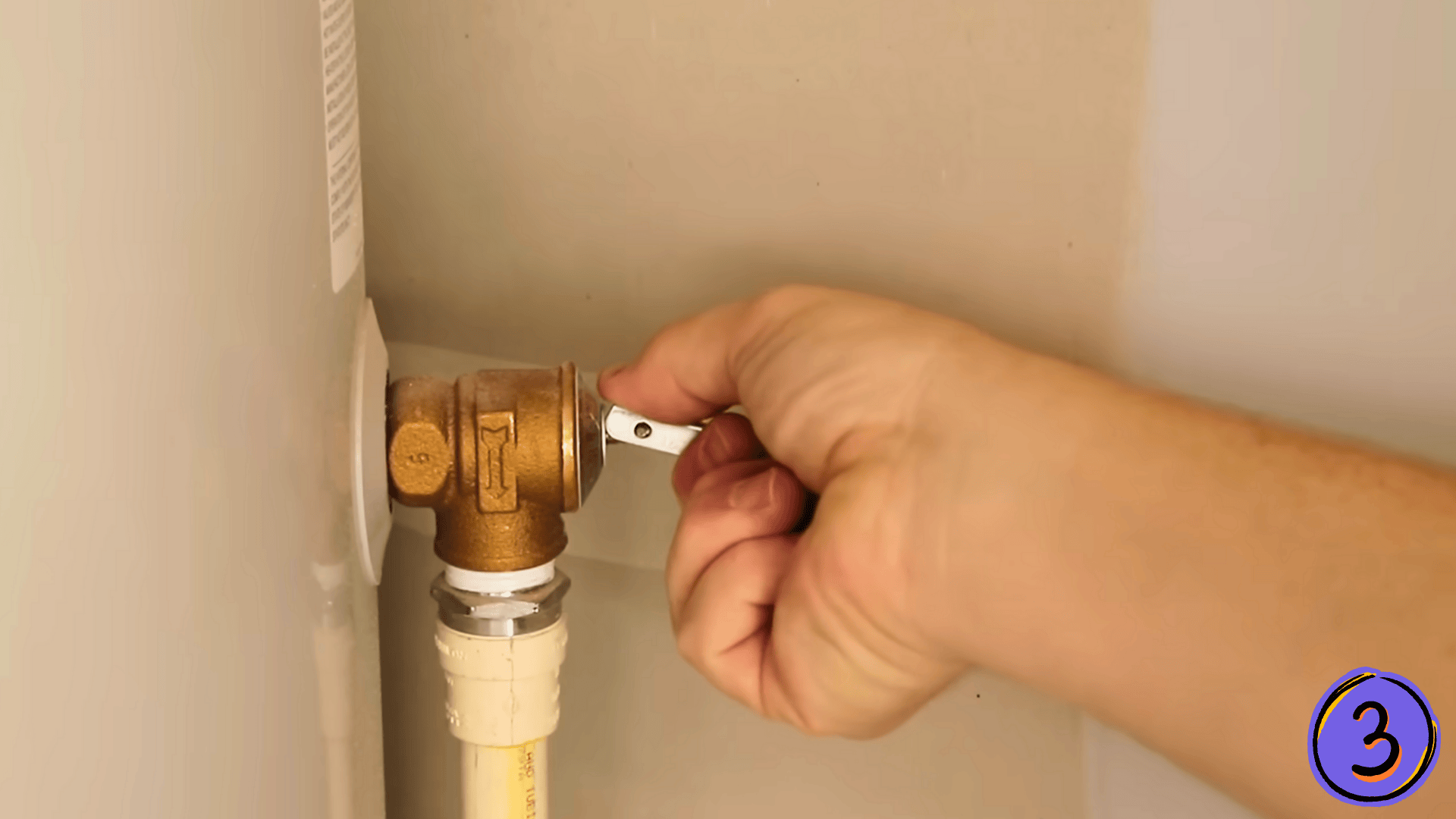 step 3 open the drain valve