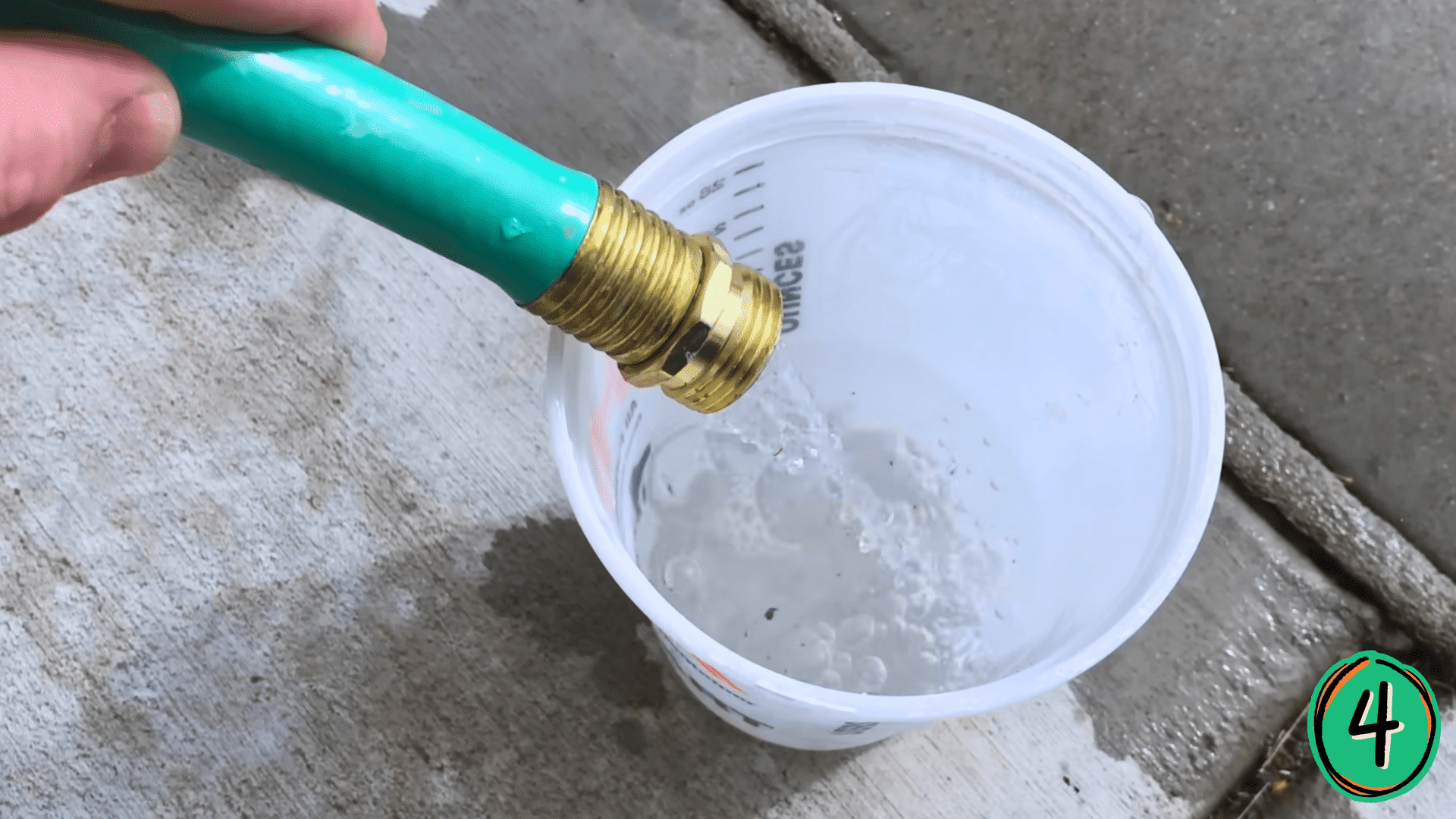 step 4 agitate and flush the sediment