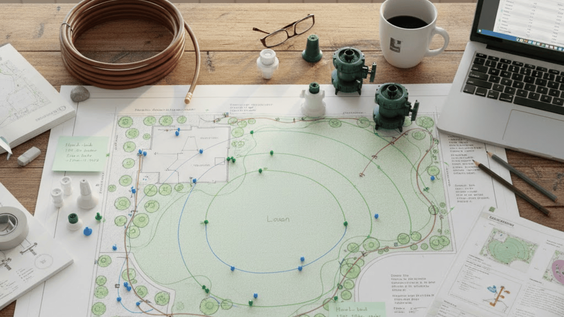 step 4 select appropriate sprinkler heads and create layout