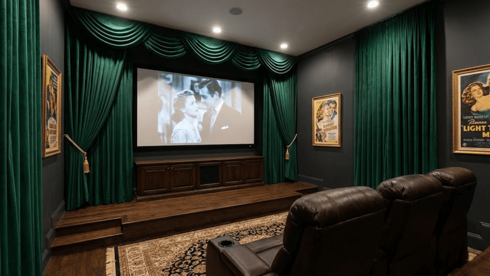 theater style curtains or drapes