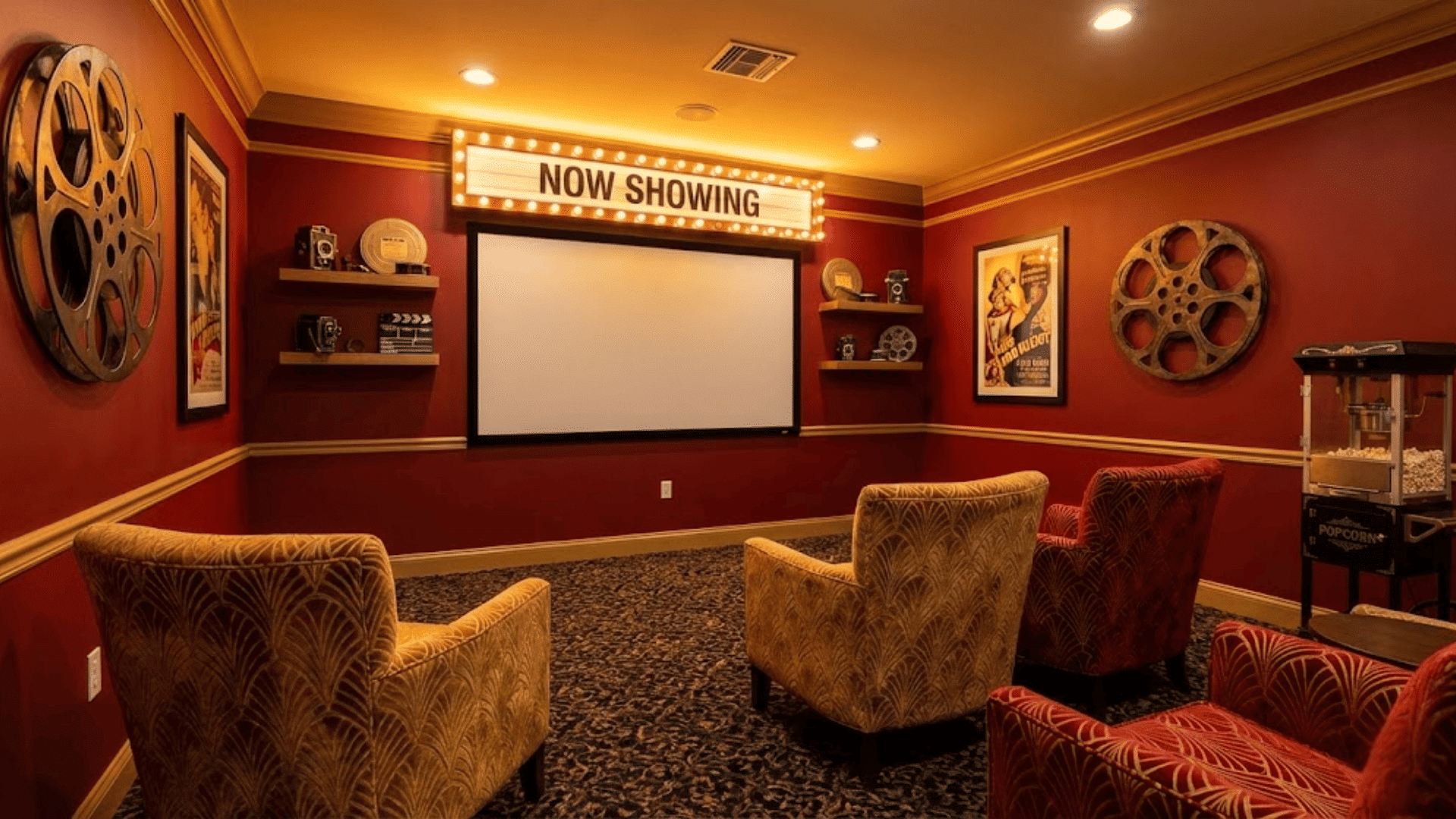 themed movie room decor