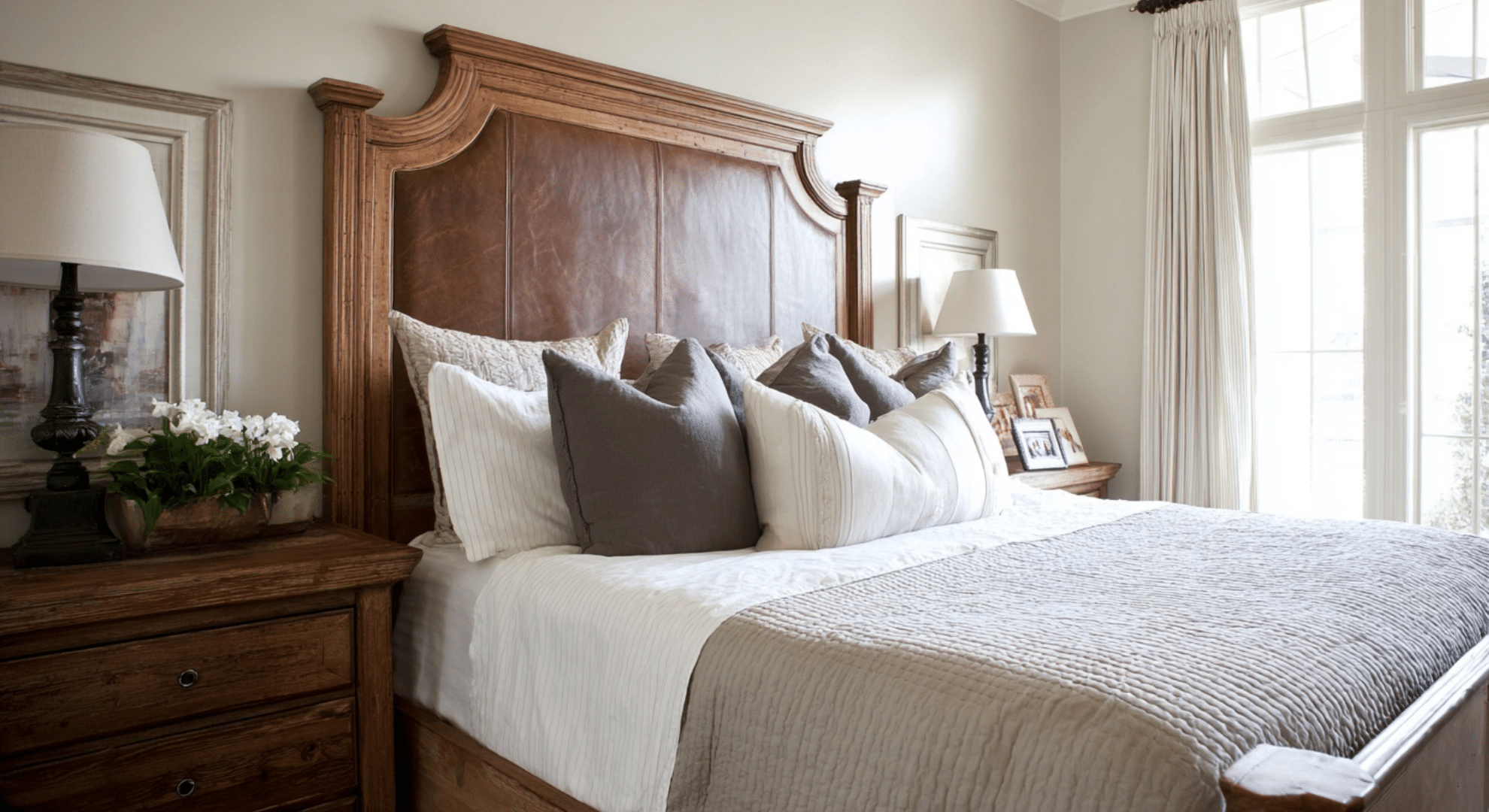 traditional bedroom headboards in wood or upholstery