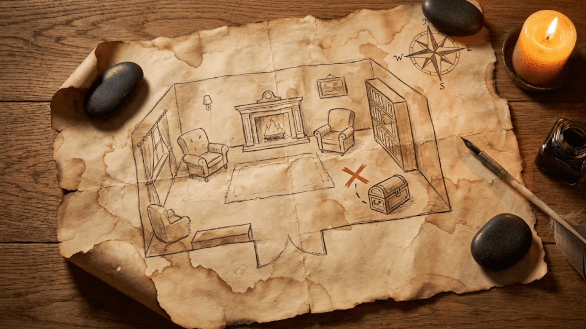 treasure map navigation