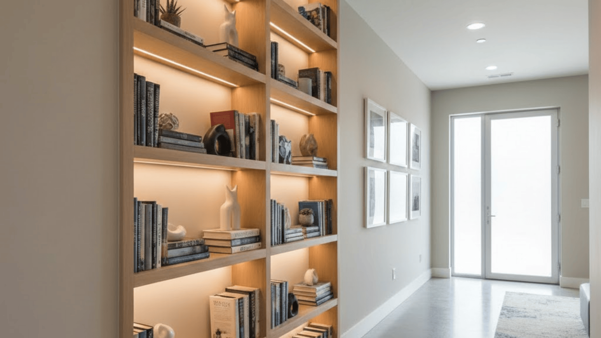 use a narrow bookshelf