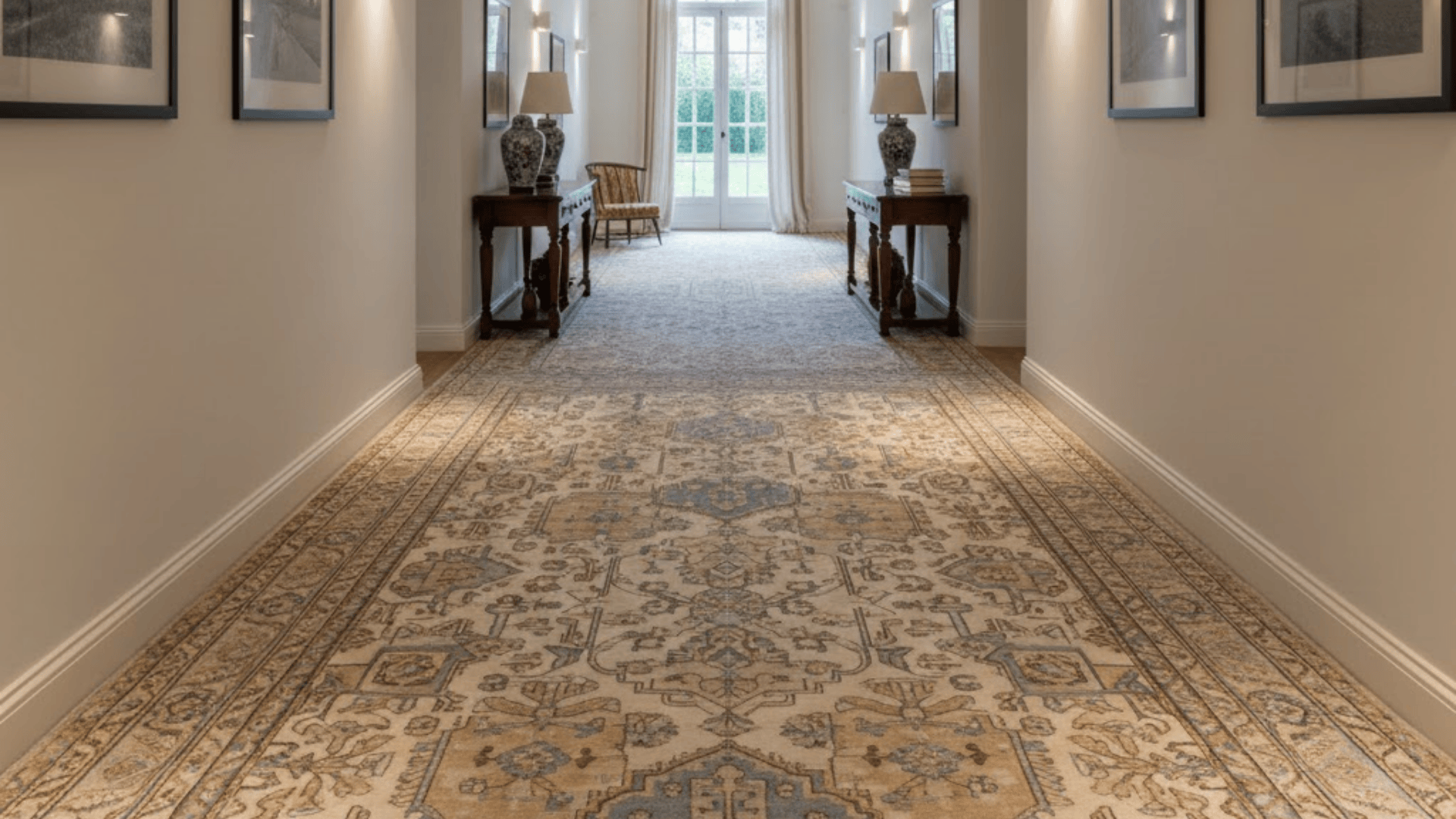 use a patterned rug