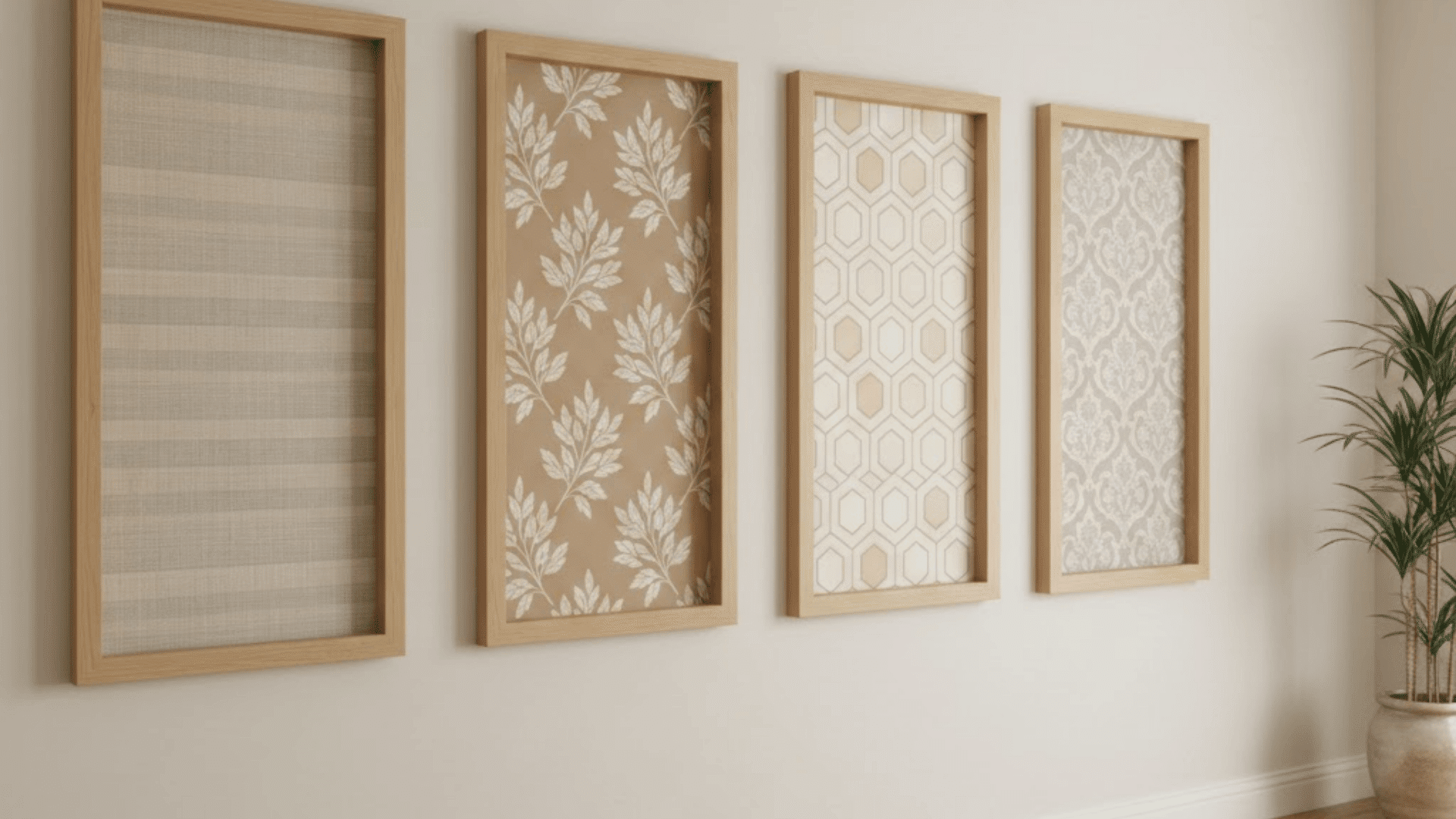 use framed wallpaper panels