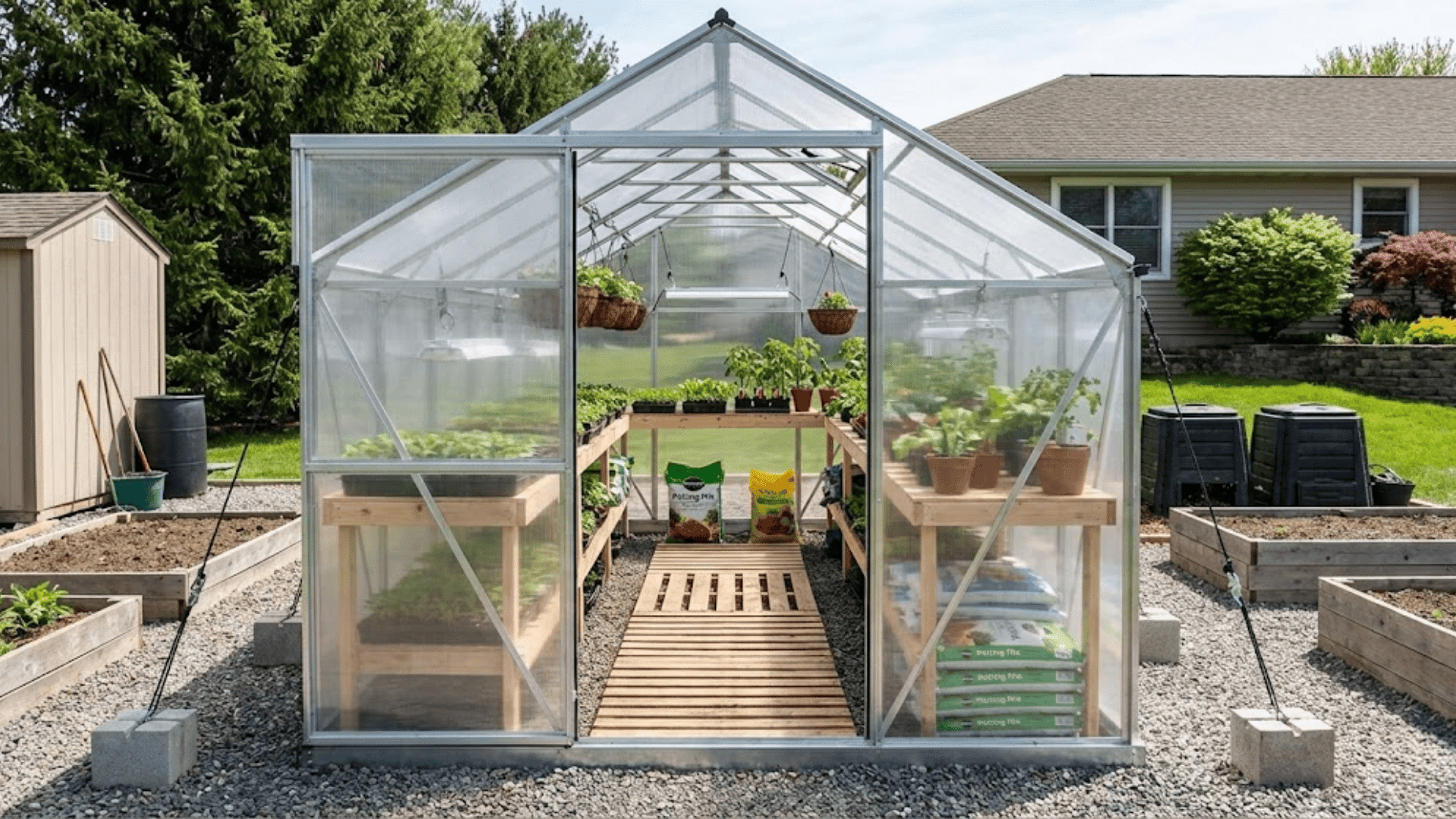 walk in diy greenhouse