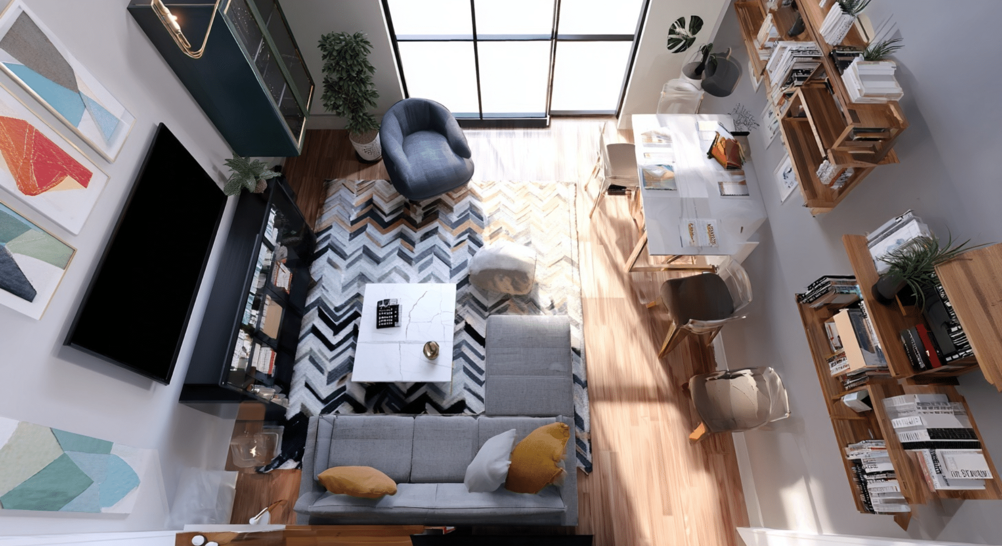 wall driven layouts for tight spaces