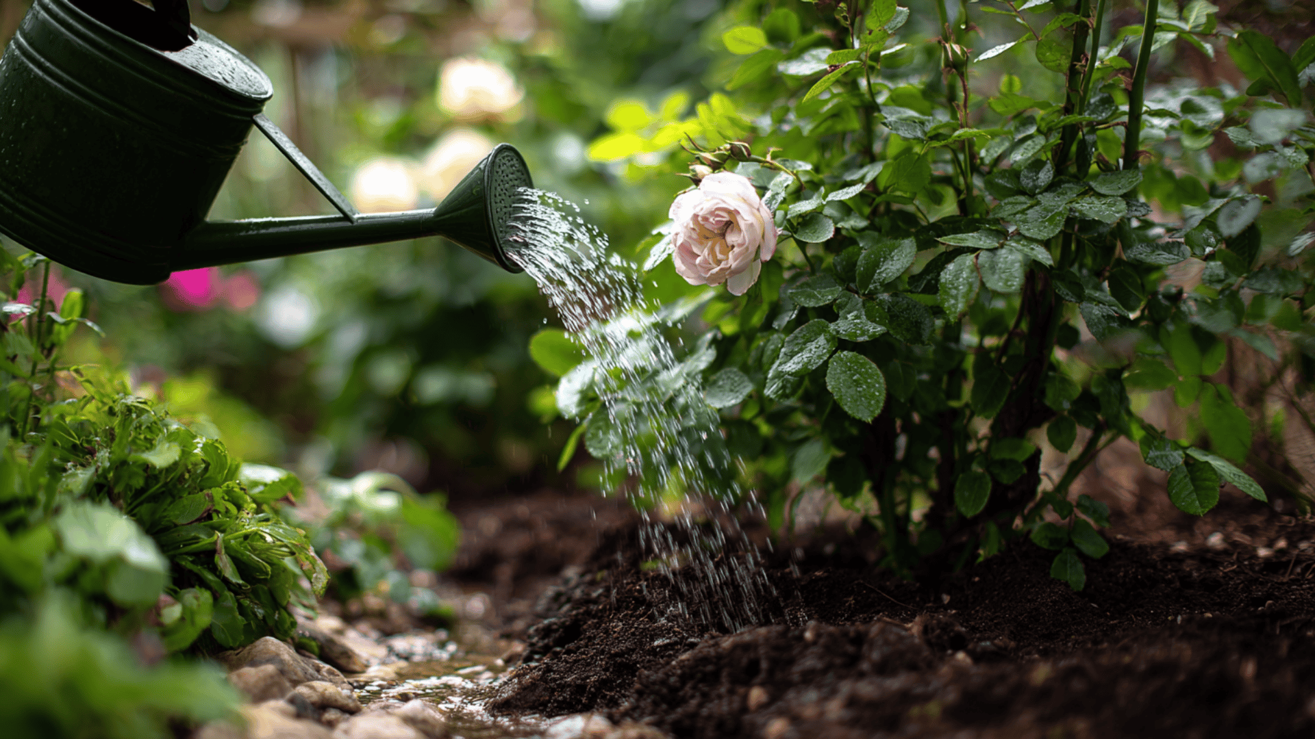 watering schedule for rose bushes