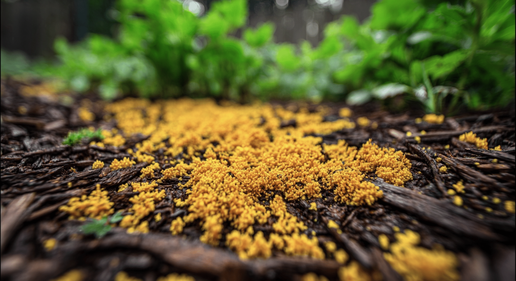 what is the yellow fungus on mulch