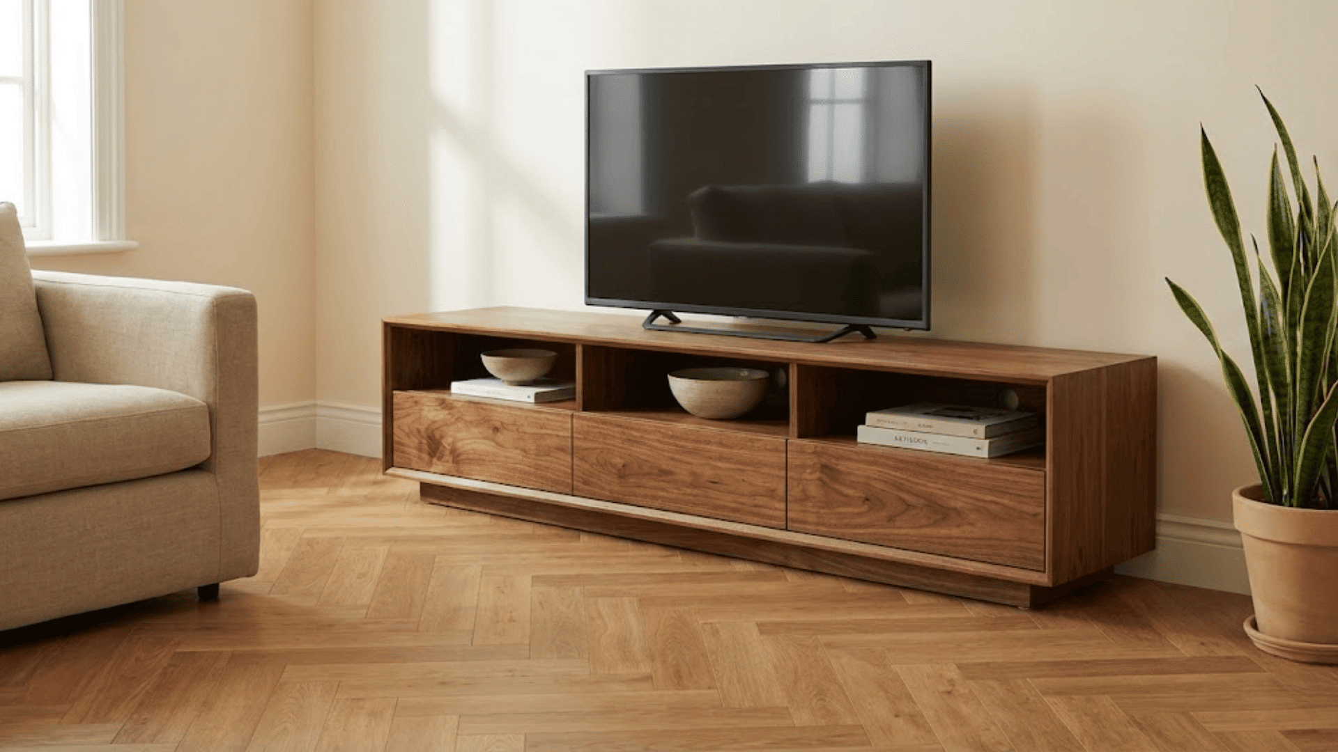 wood furniture with warm undertones