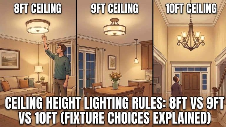 Ceiling Height Lighting Rules: 8ft vs 9ft vs 10ft (Fixture Choices Explained)