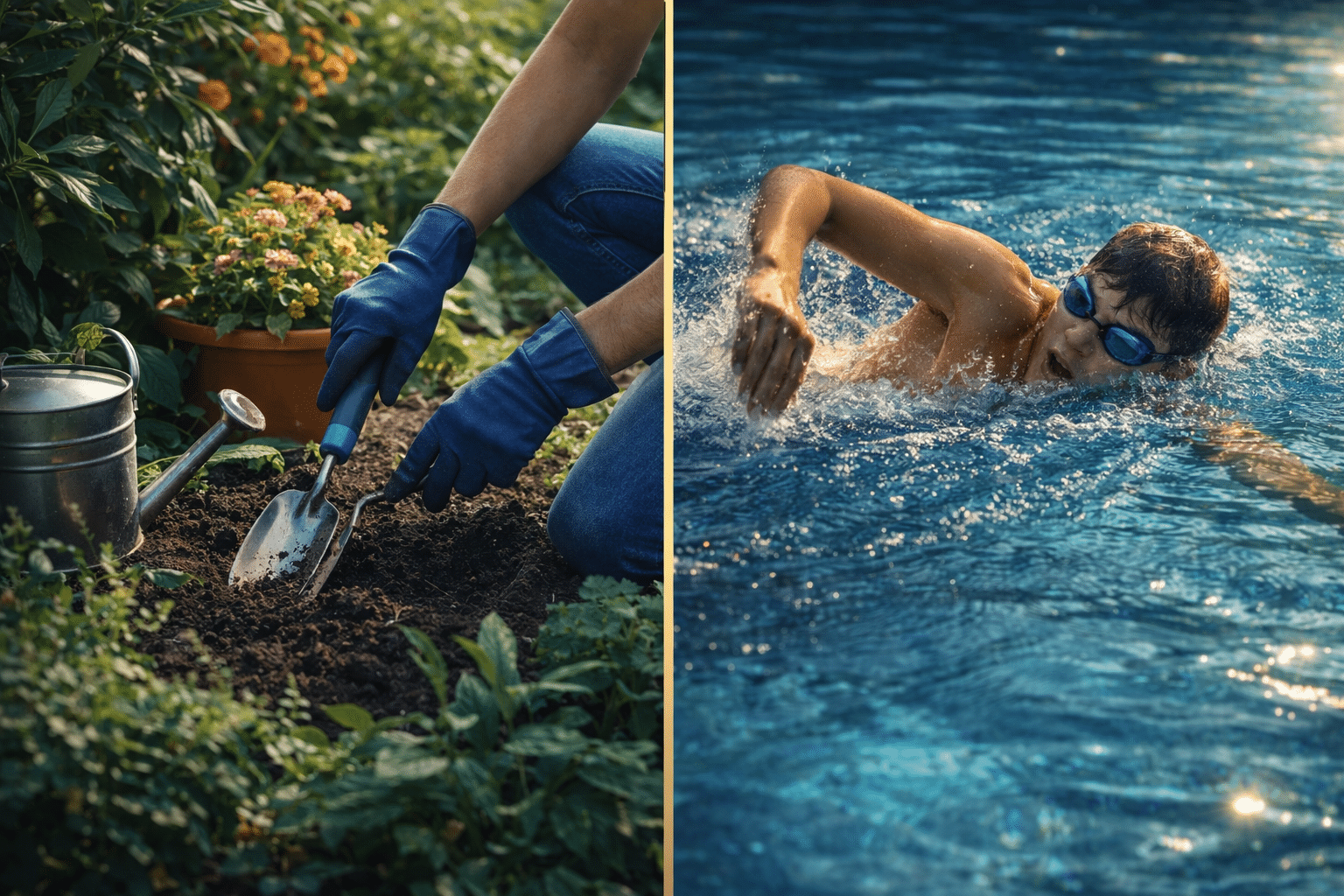 How Gardening Builds Strength and Why Swimming Complements It