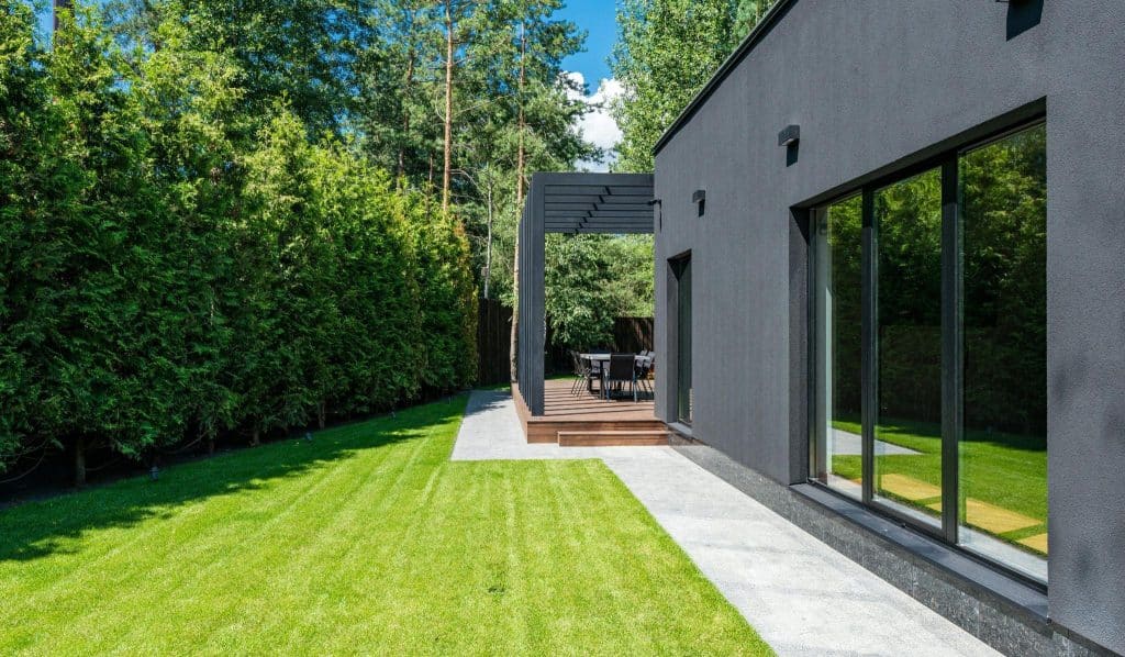 Modern house exterior.