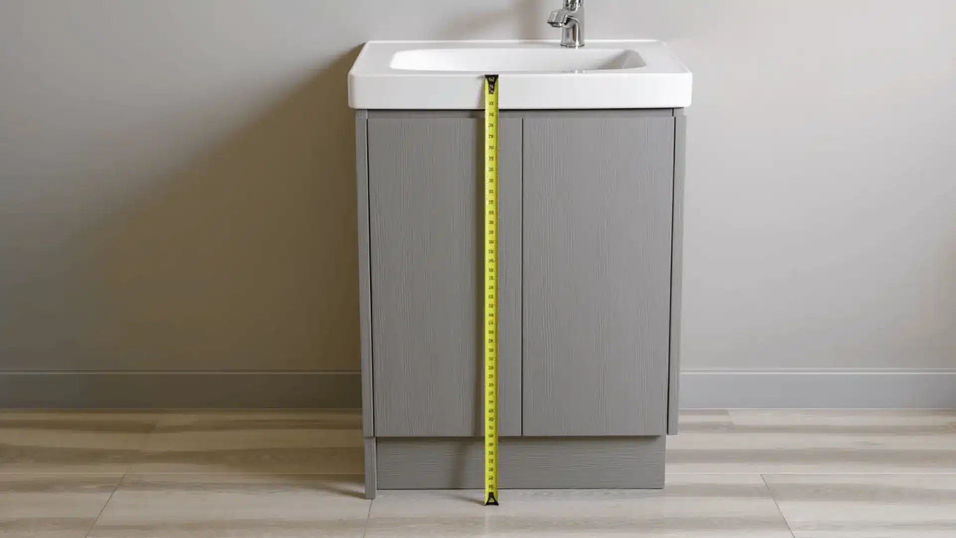 Bathroom sink height measured from floor to rim