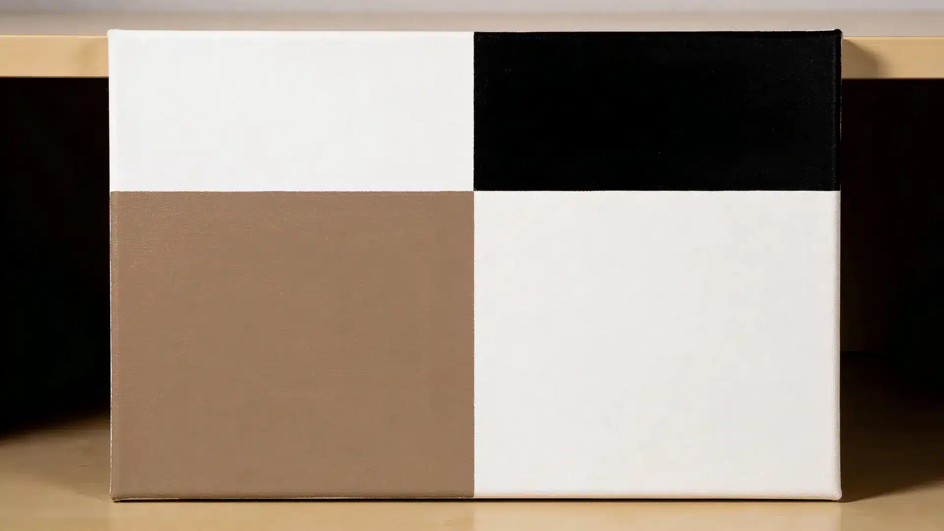 Canvas divided into large solid color blocks with clean edges