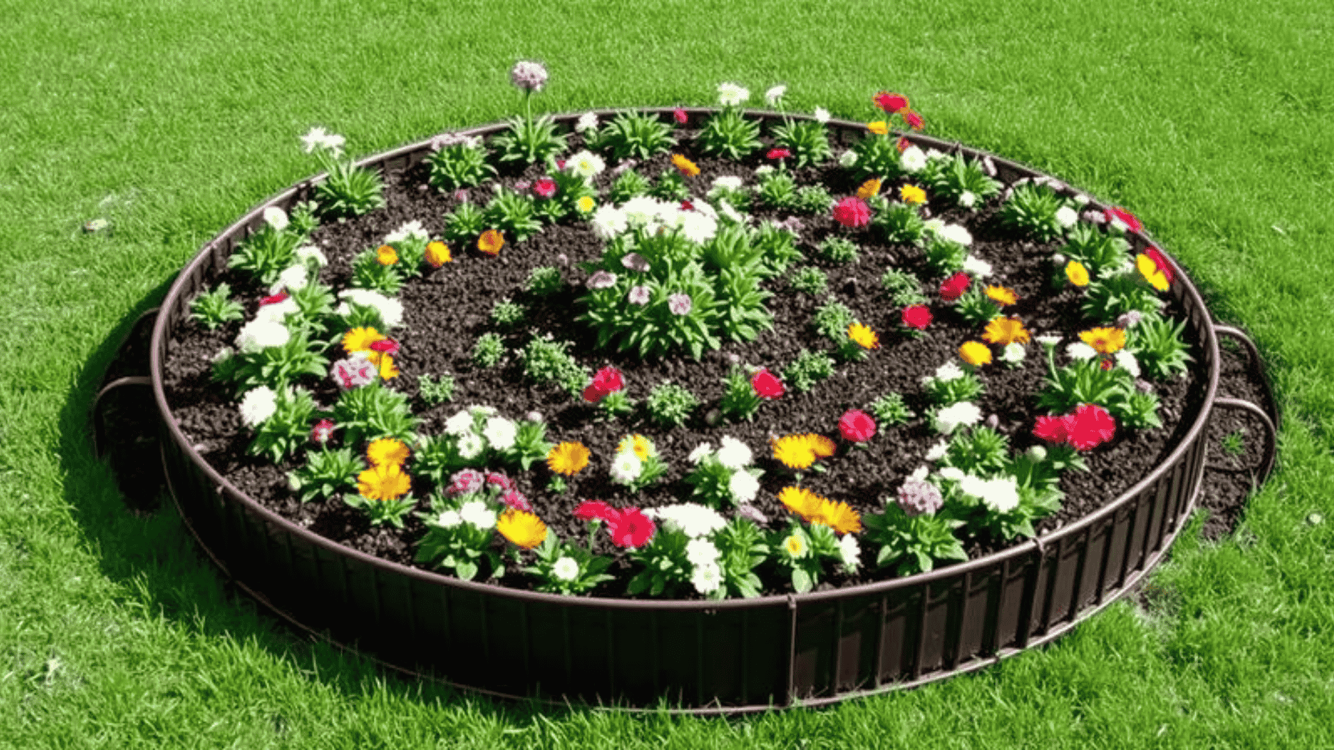 Circular Raised Flower Bed
